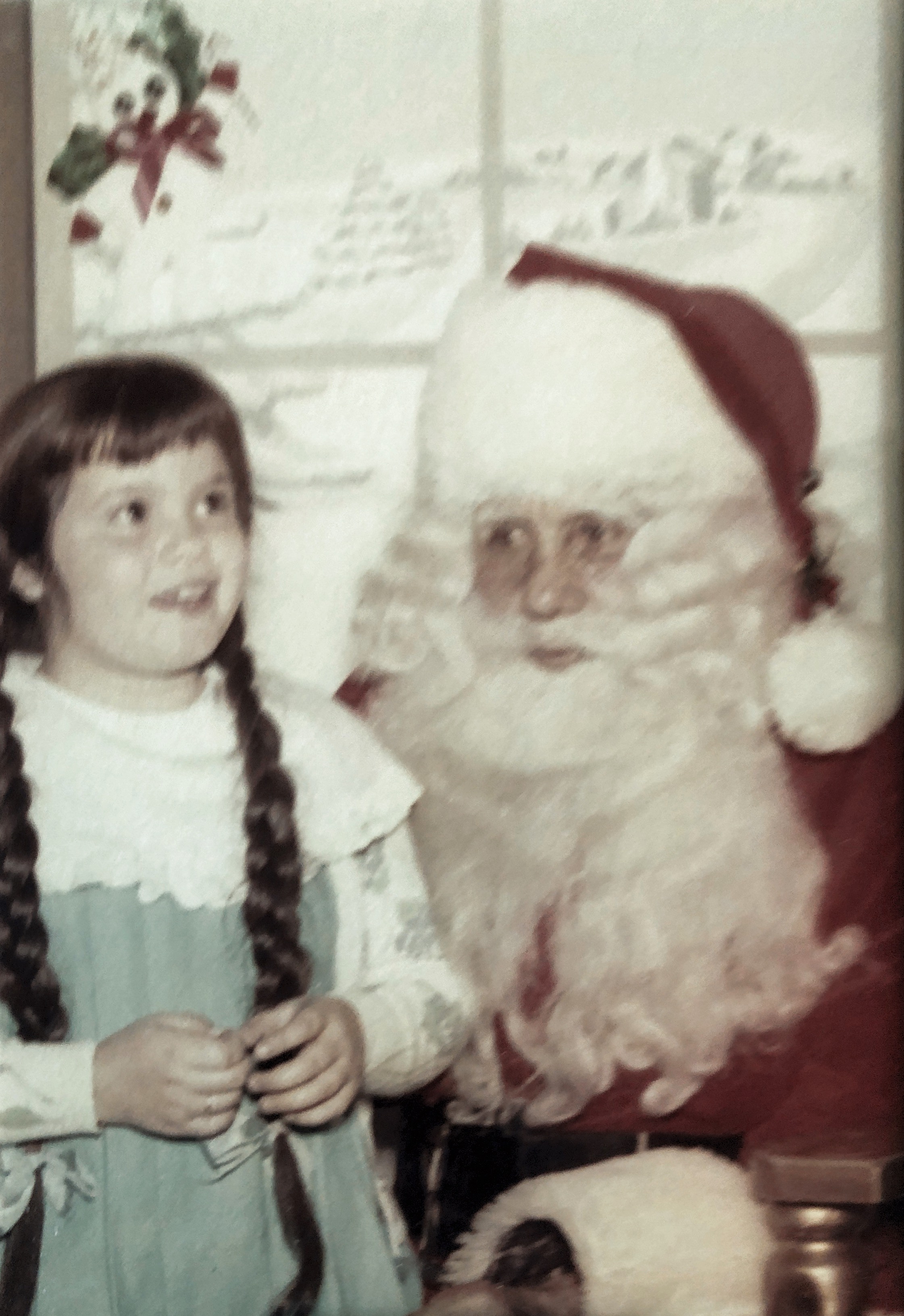 Esther and Santa seven years old in 1963