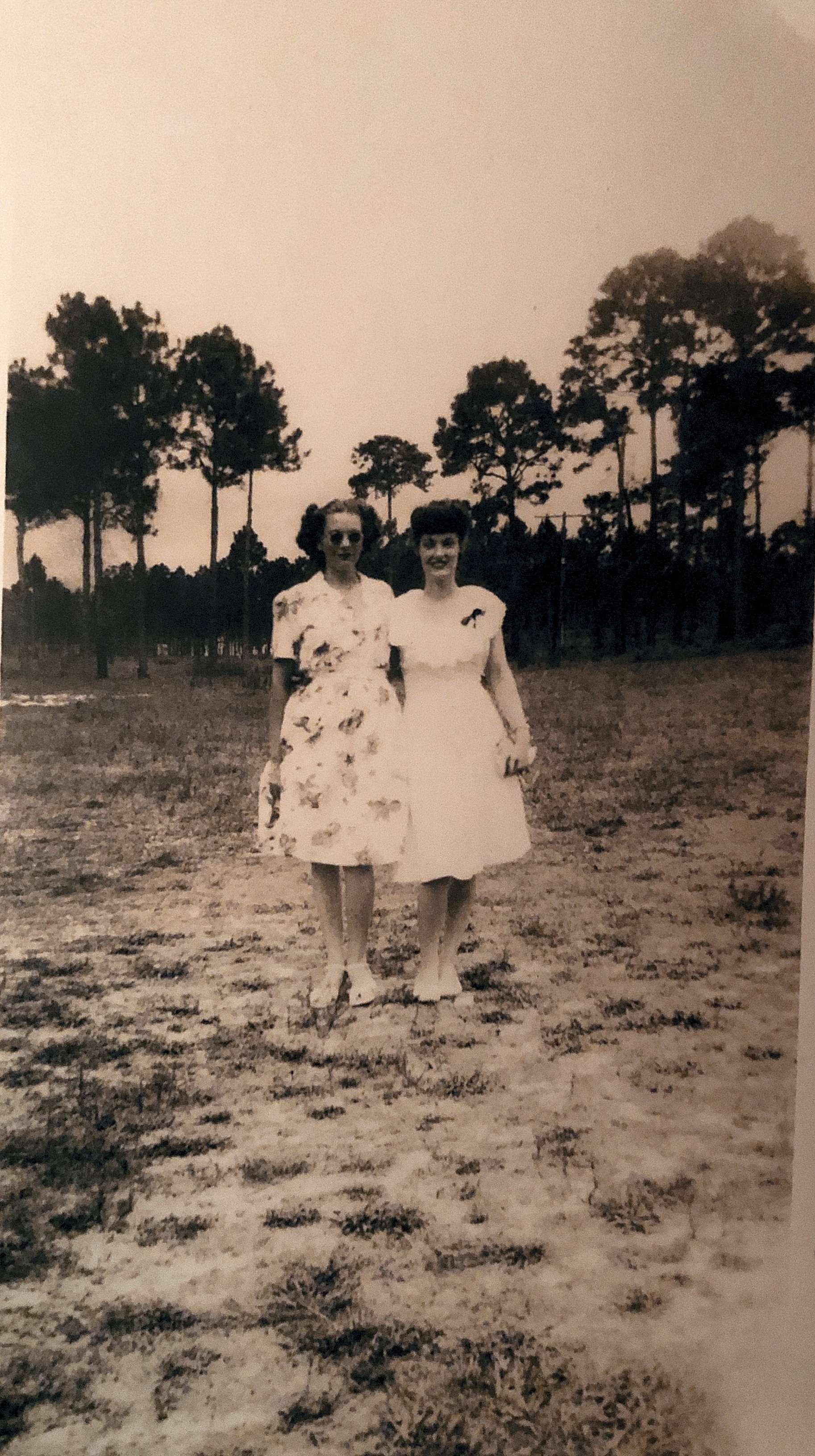 Sisters, Rita & Bea DiFranco at the Edgewater Gulf Hotel in Biloxi Mississippi. Bea and Tony invited Rita and Frank to help them celebrate their honeymoon! It’s July 1946.