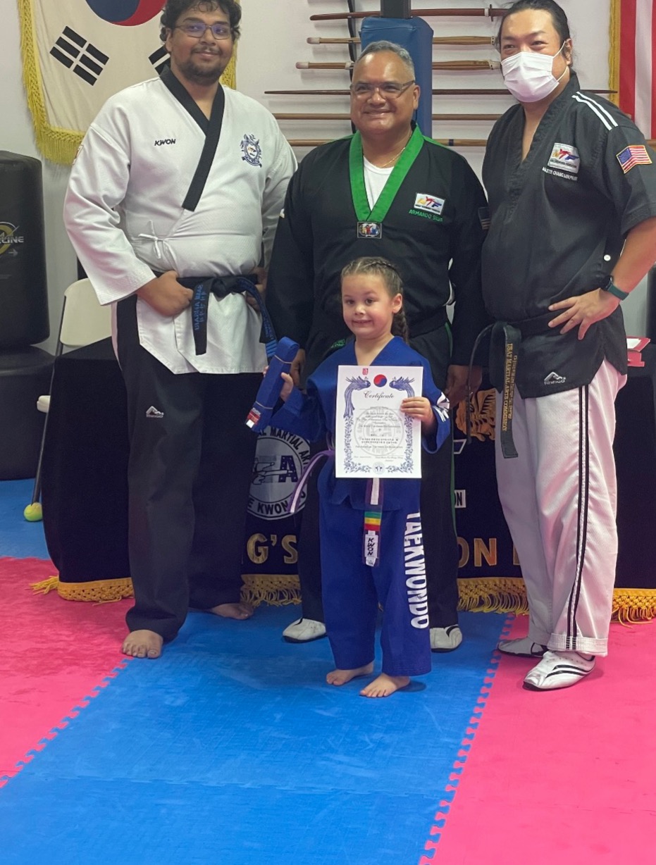 Elianna’s tested and got her blue belt we are all so proud of her 8/12/2023