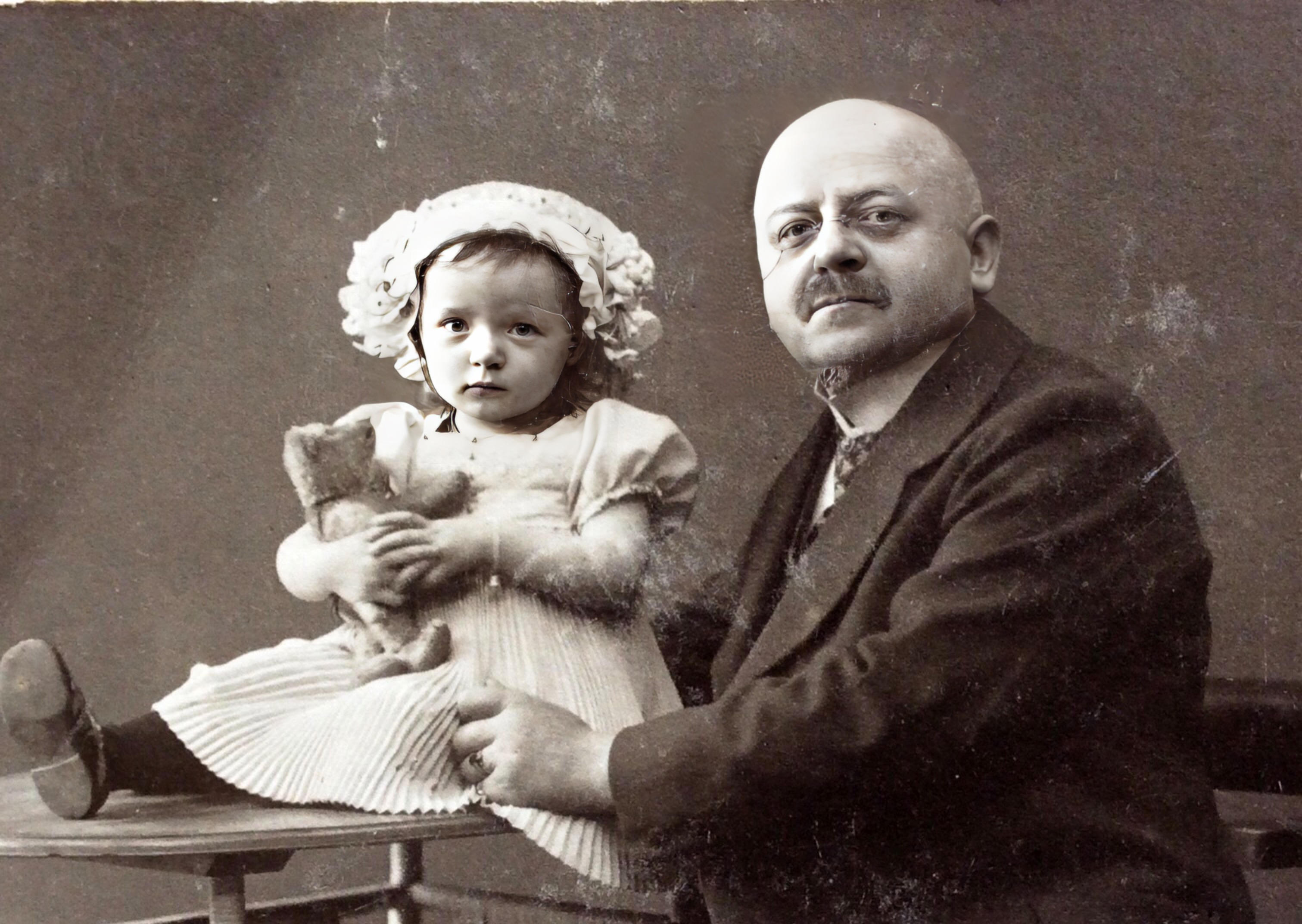 My grandfather and my Mom 18 months old- Duiseburg, Germany