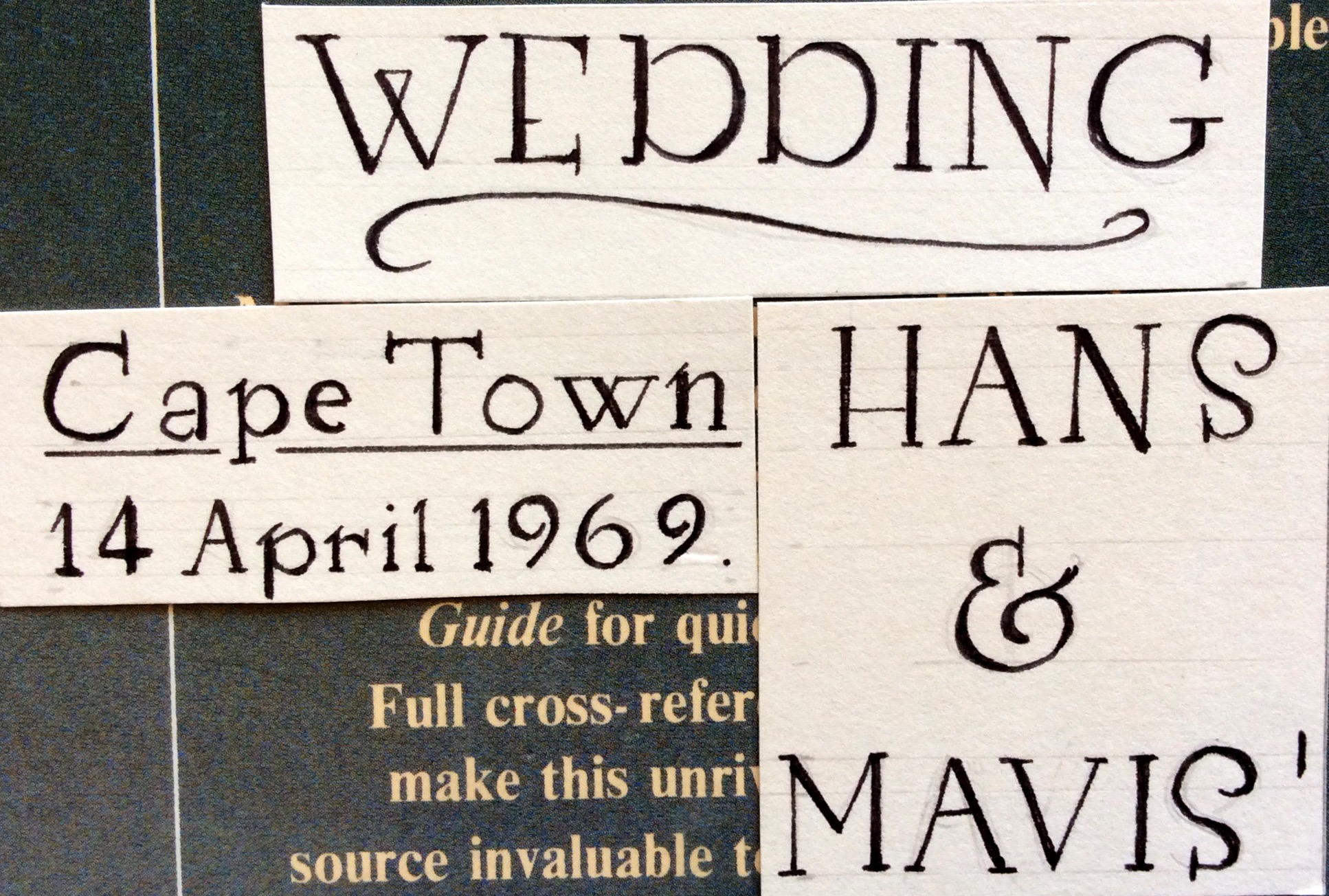HANS WEDDING APRIL, 1962
