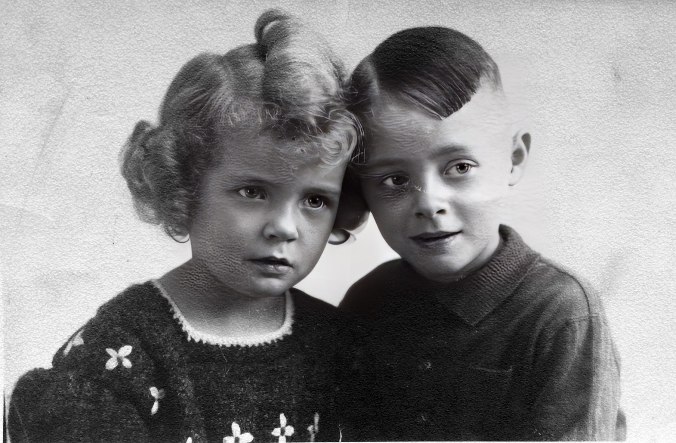 Christmas 1942- My older brother and I....Braunschweig, Germany 