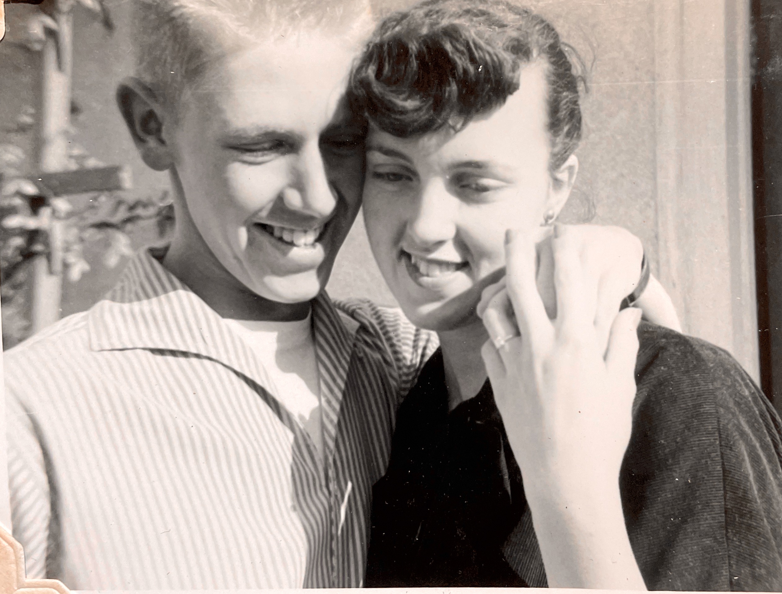 Christmas of 1955. Our engagement.
Bob & Marilyn
