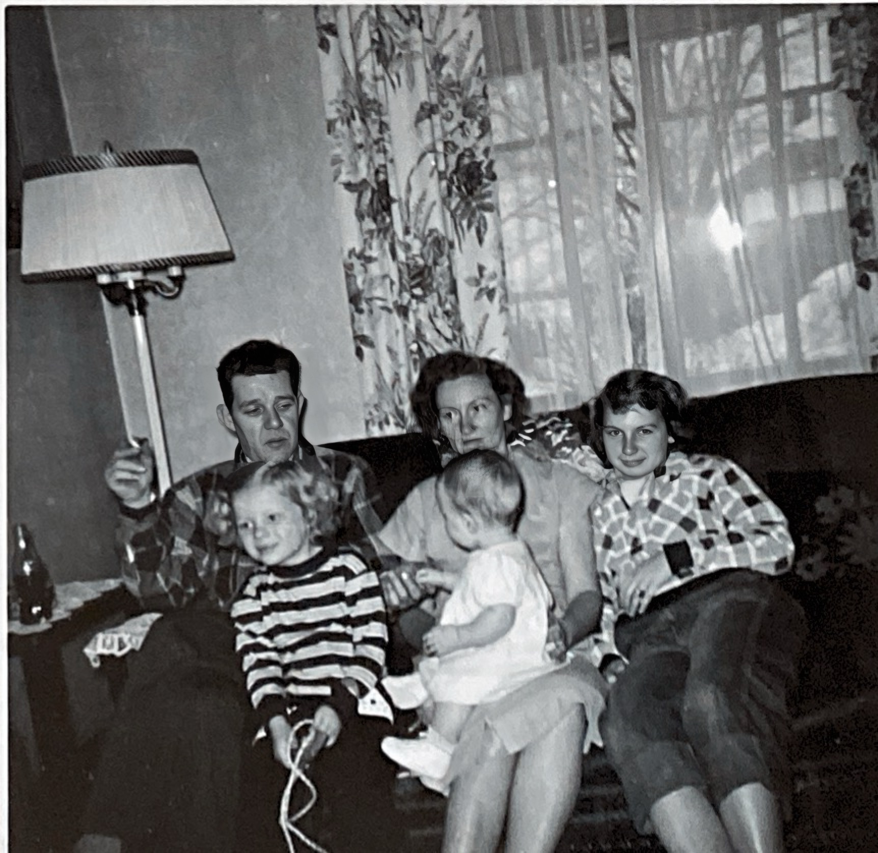 Theodore Hanson, Hazel McCurry Hanson, Carole Hanson, Patricia Hanson, Kathy Hanson @1950-51