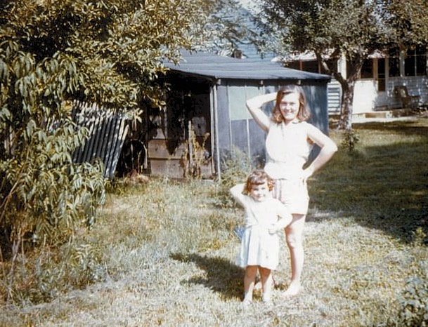 Me at around age 3 and my Aunt Rose around age 20. About the year 1956.