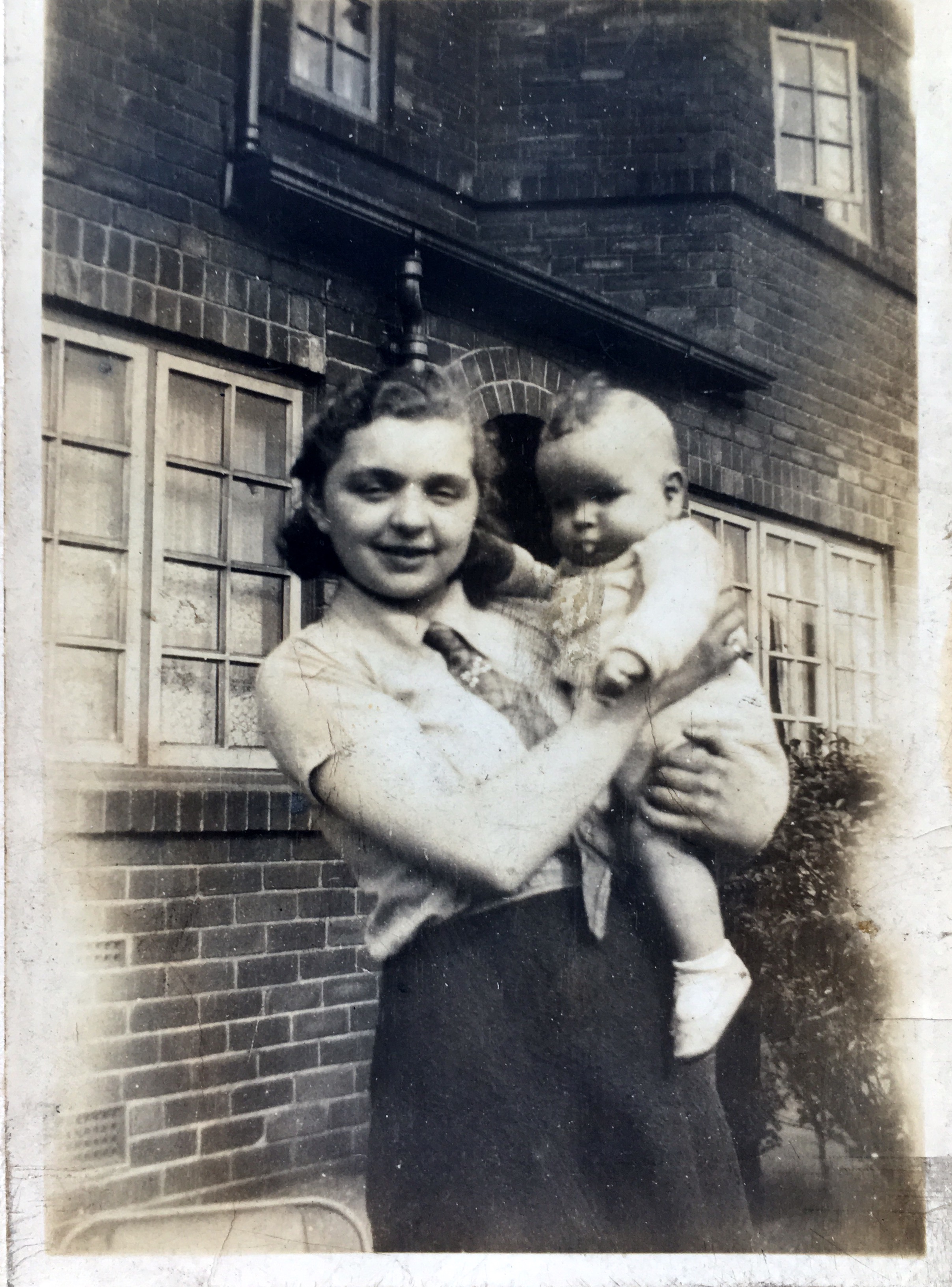 Marjorie Ward with her brother Brian, Leeds, Yorkshire, ca. 1940
