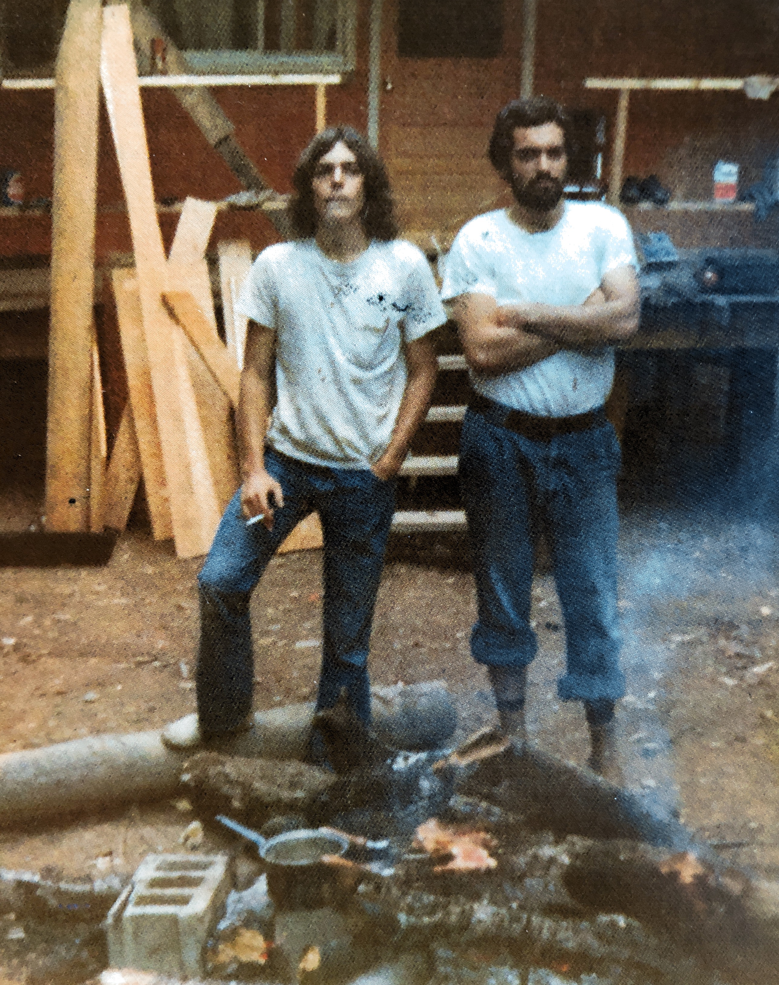 Cabin construction, (1973) in Potter County, PA.