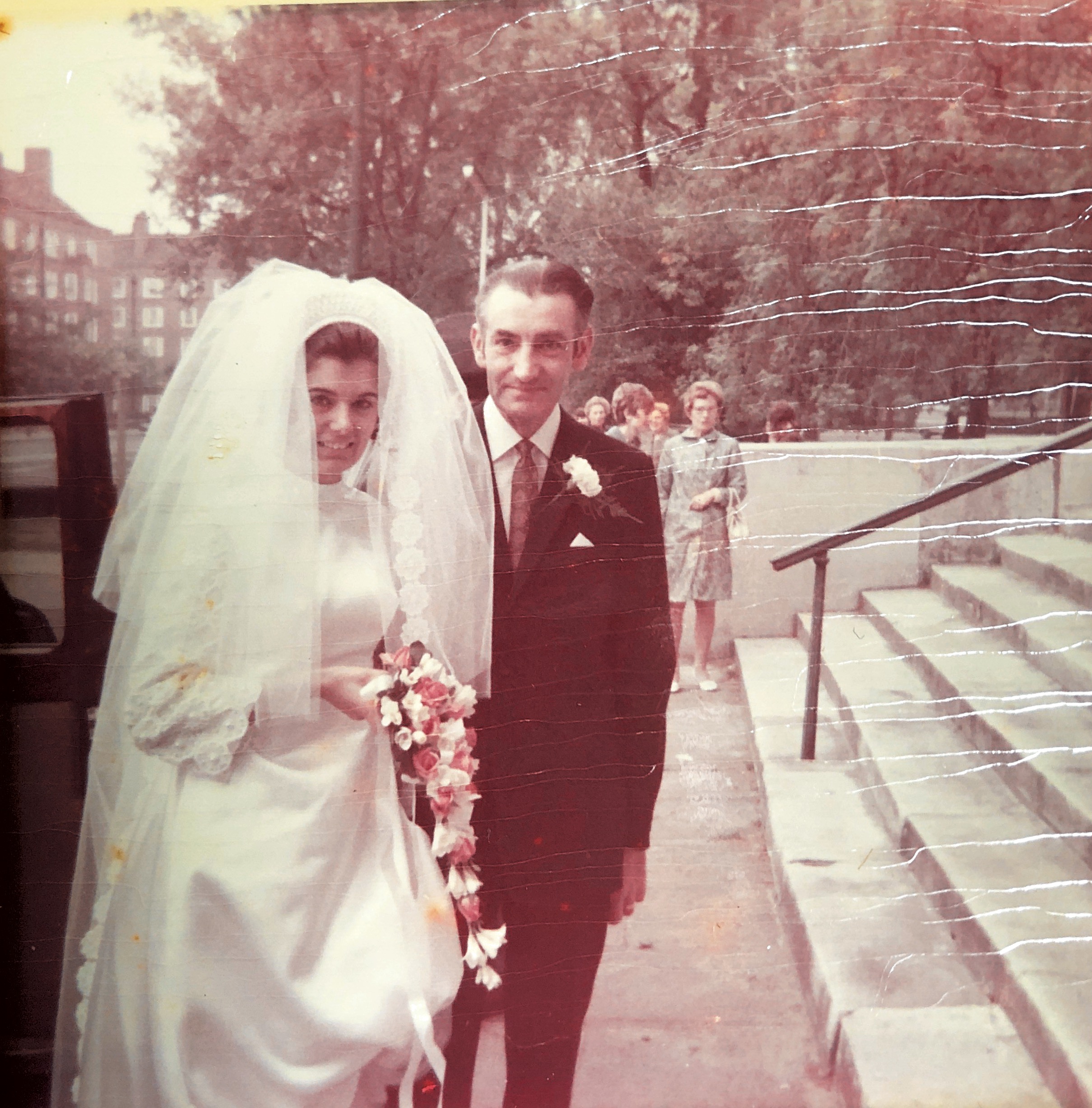 Ann’s Wedding Day being given away by Dad (Frank) 22/5/1971