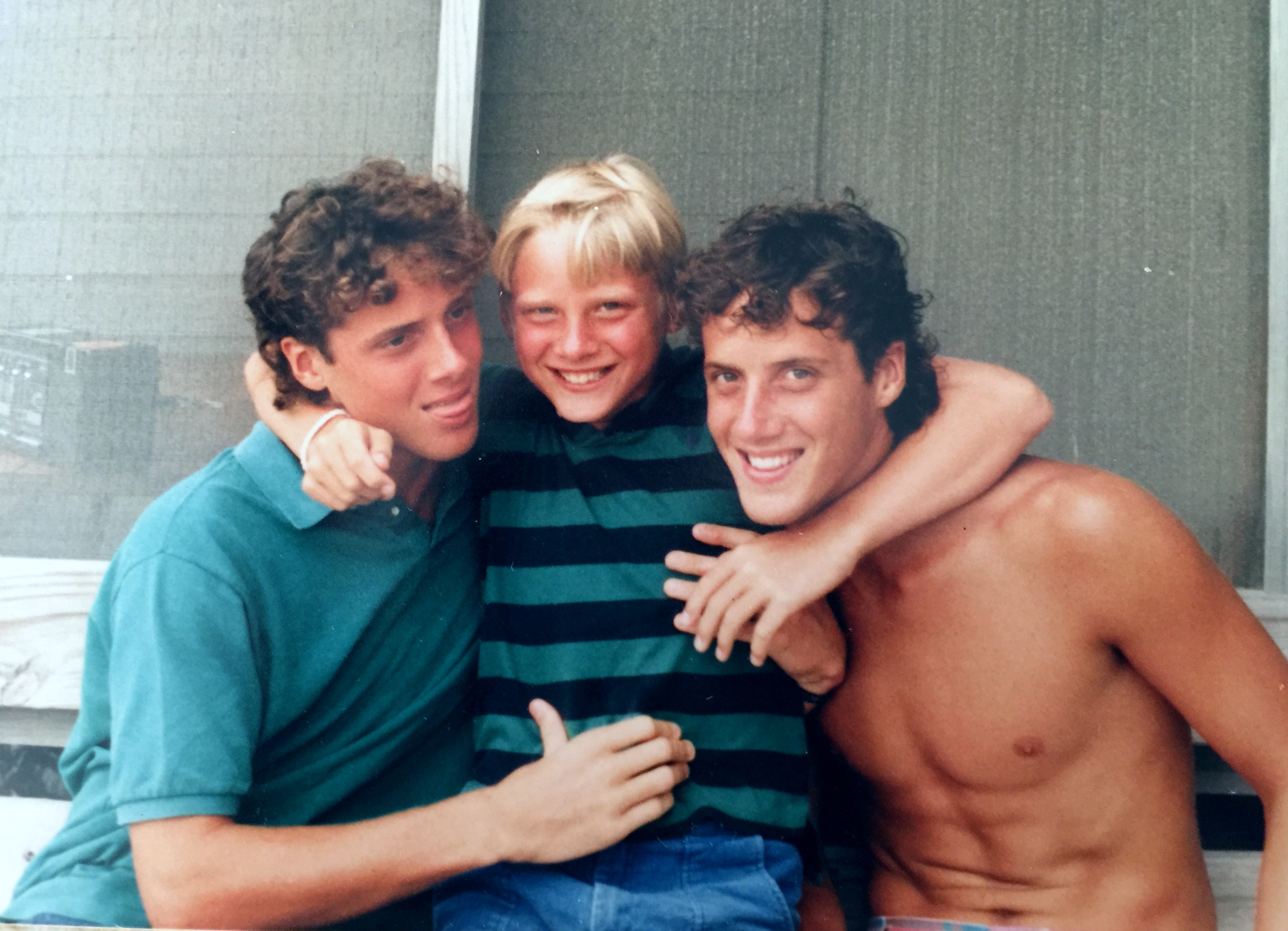 Chad, Matt and Will at Holden Beach in 1987