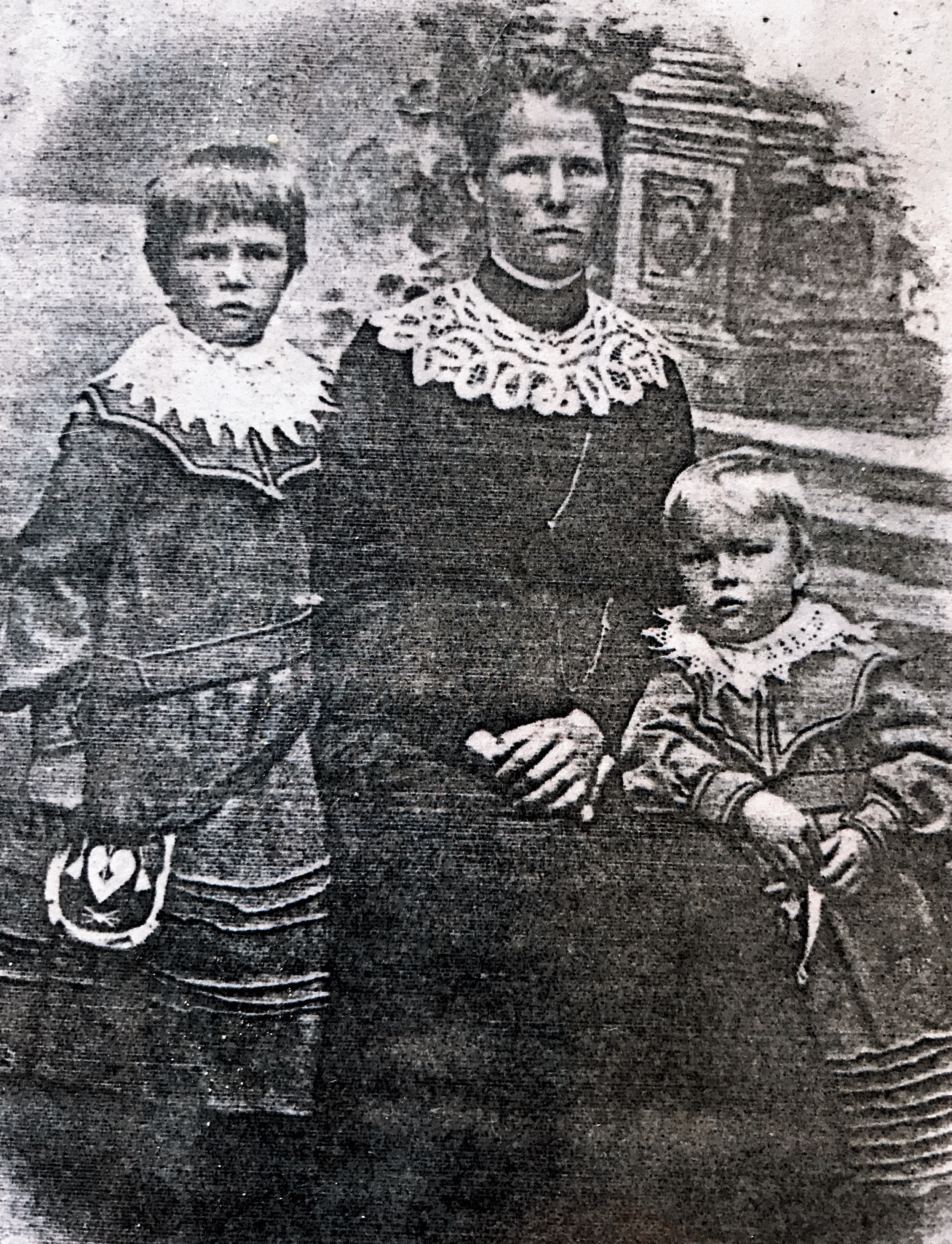 My grandmother, Anna Roos, with daughters Edith and Ruth, taken in Sweden, circa 1902 or 1903