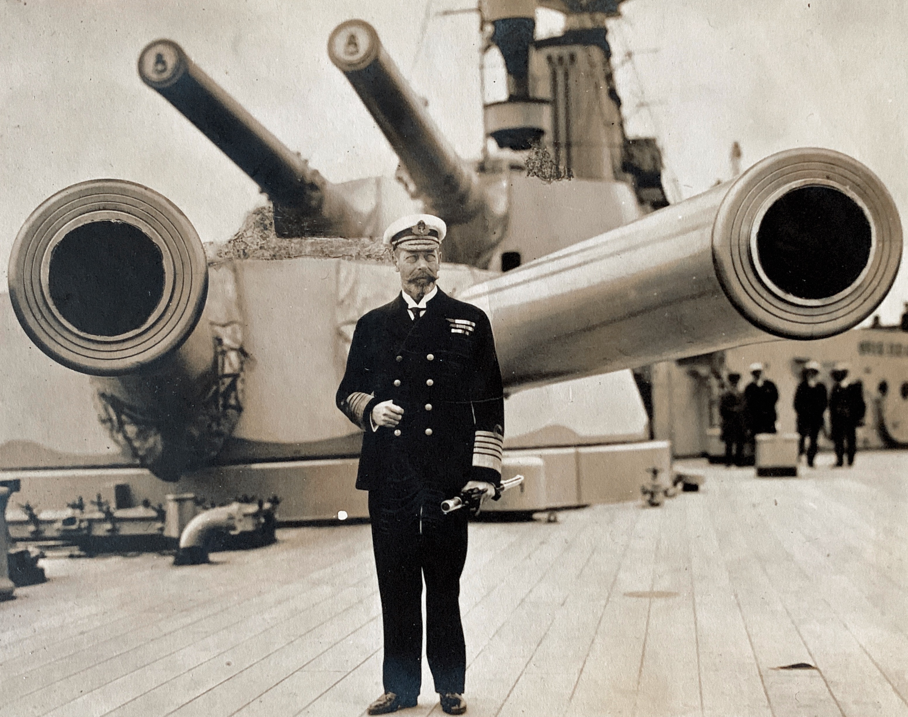 HM KIng George V on HMS Iron Duke 1915