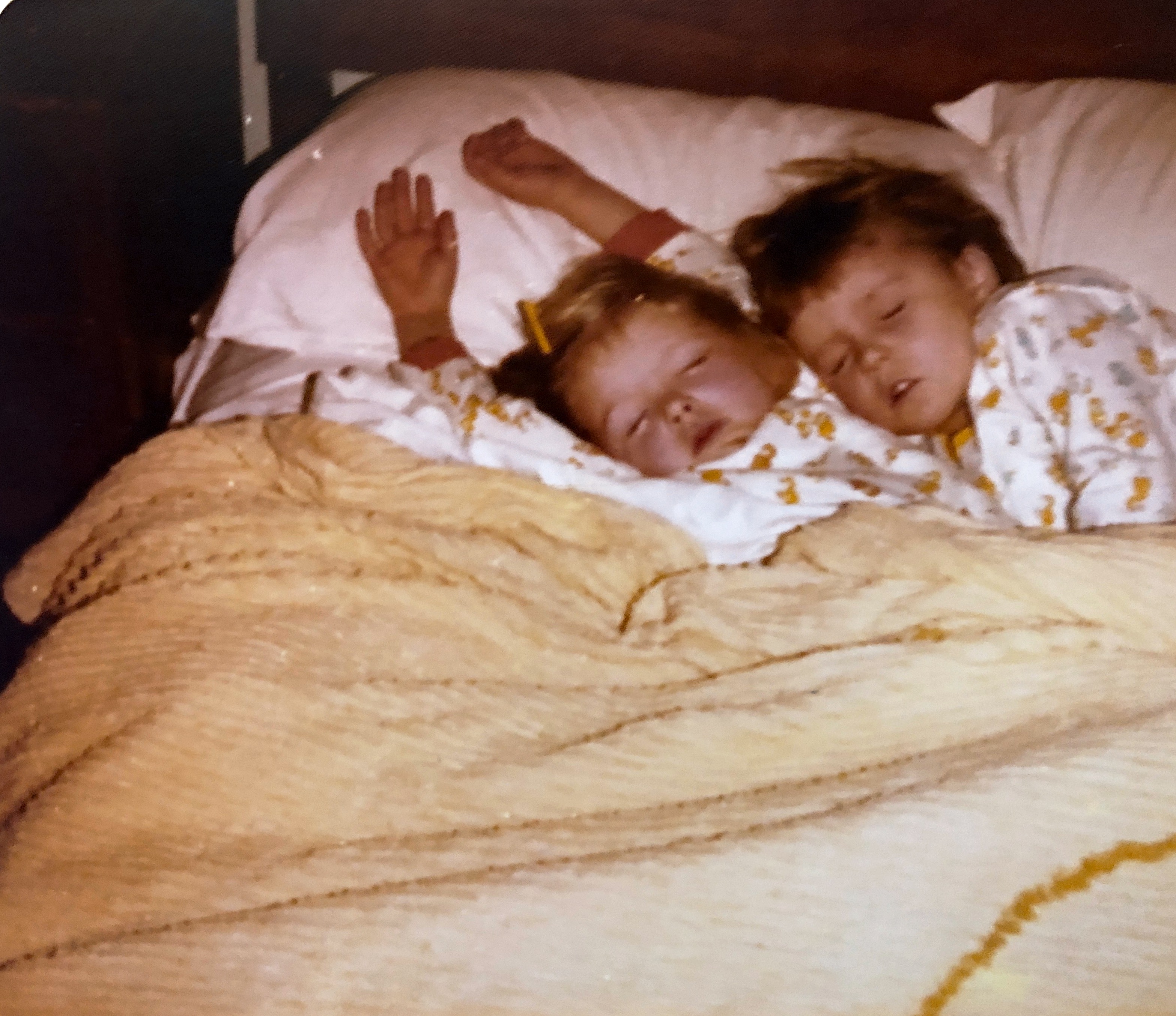 Morgan and Sharon one hour later fast asleep.
Taken 1974