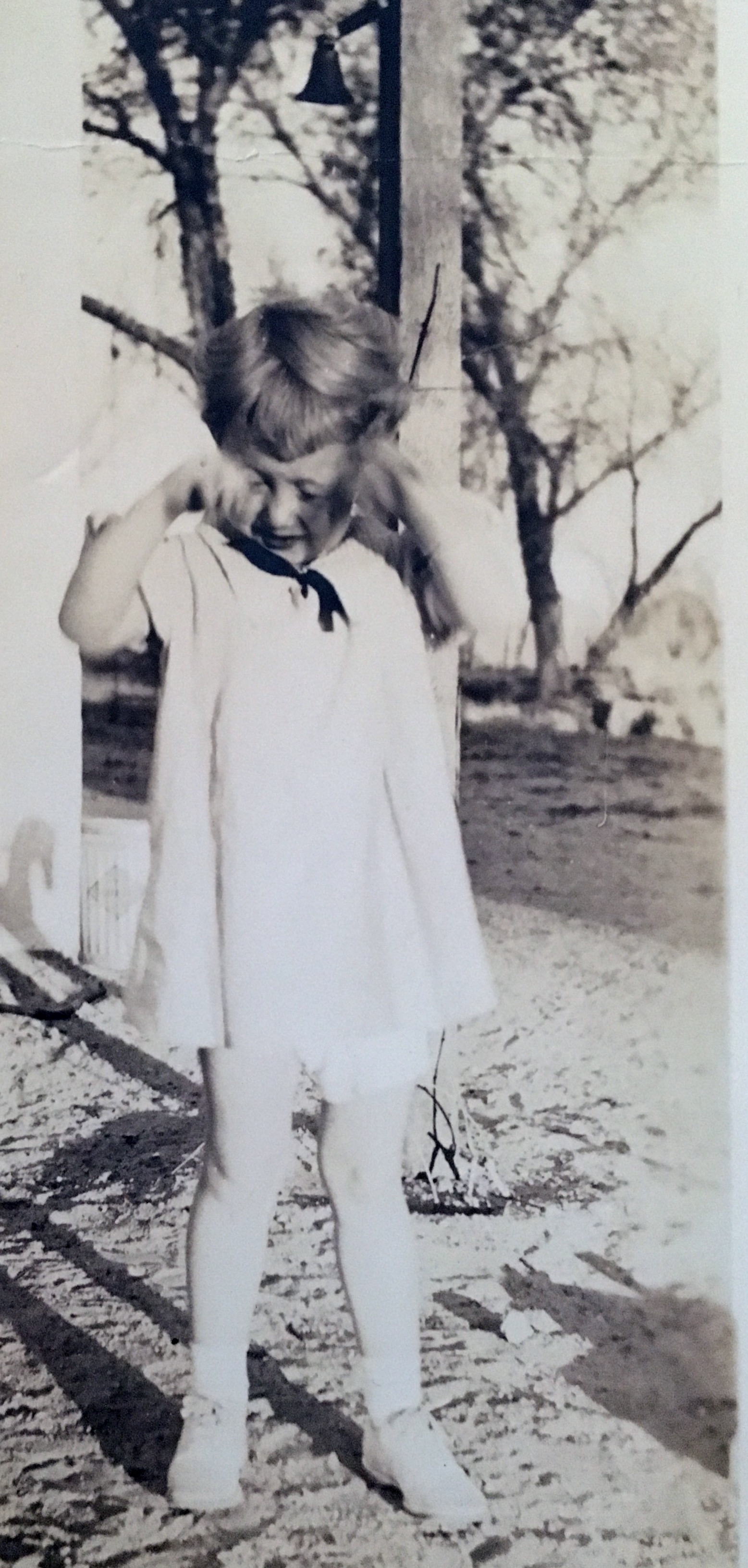 My Mom, Charlene Iveson, 3 years old, Barstow, California, in the midst of the Depression, c. 1934