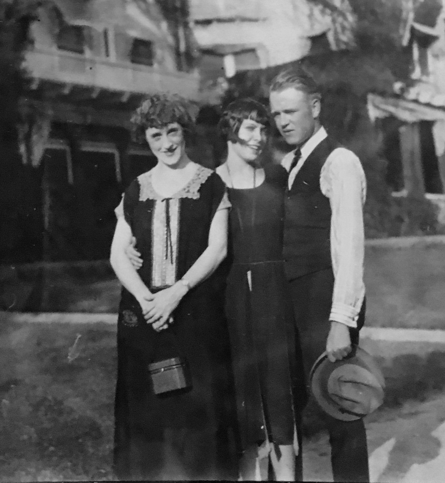 Midge Iveson, Lillian & Geo. Raber: 3 of my grandprnts. My mat'l grandfthr, Charles Iveson, took the photo, c. 1925, San Bernardino, CA
