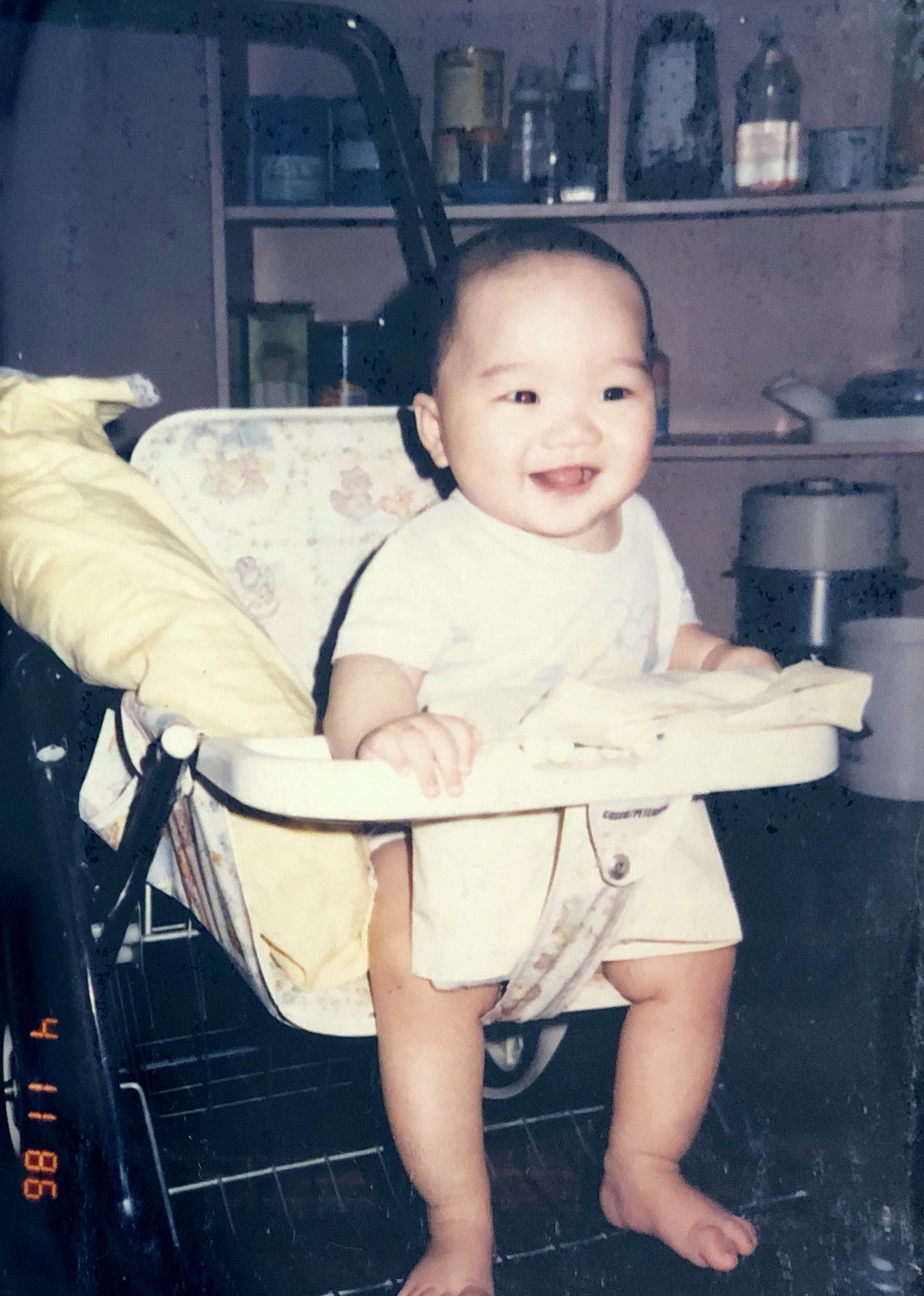Michael at 6 months in his stroller. 1986