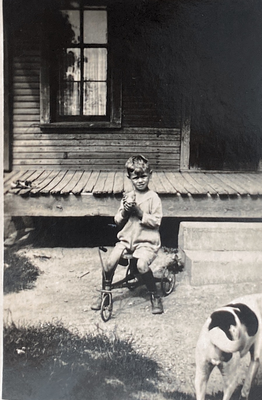 James and his dog. Taken in Indiana August 1925