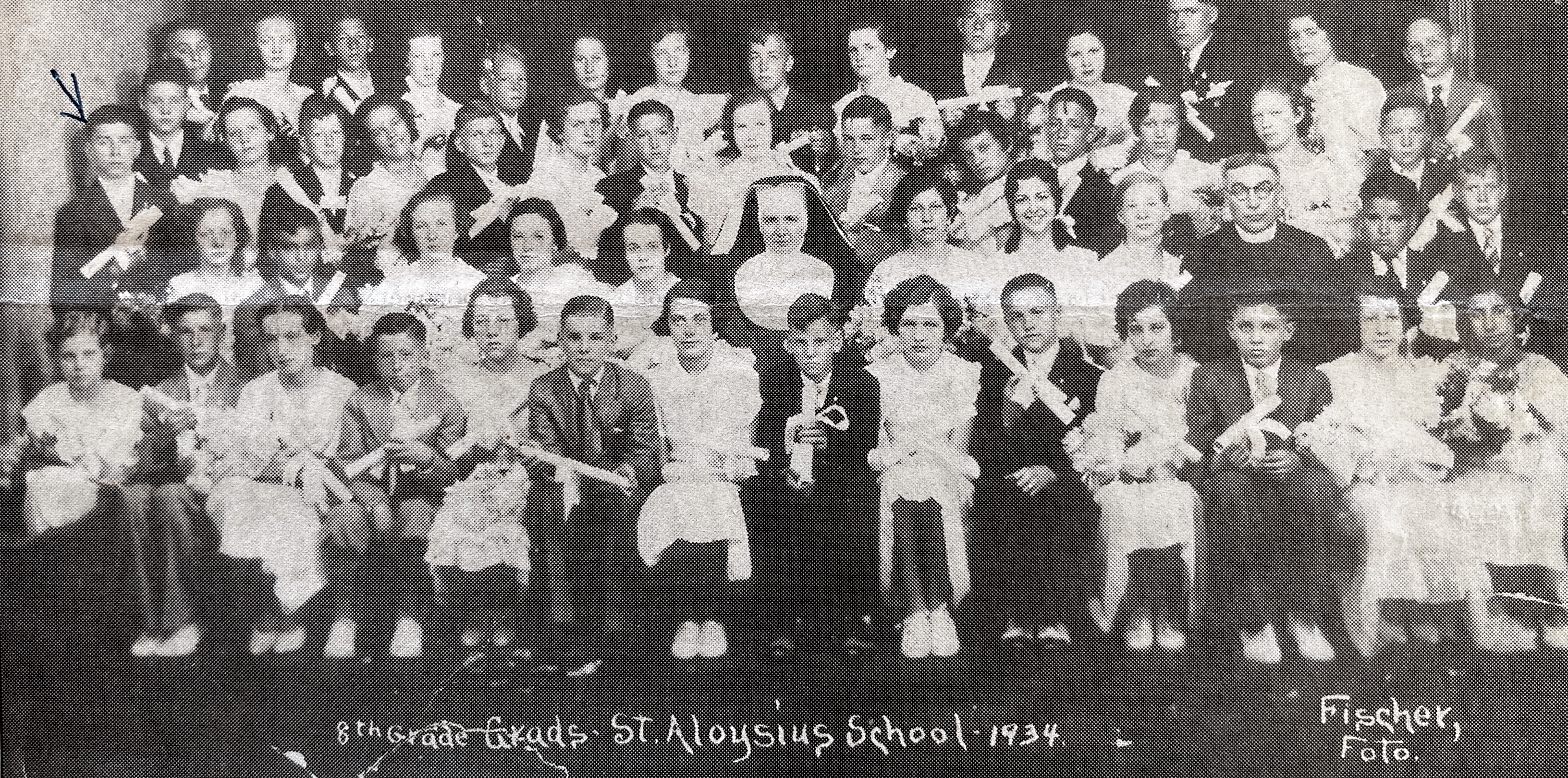 Jim McGowan’s 8th grade class at St. Aloysius. 1934