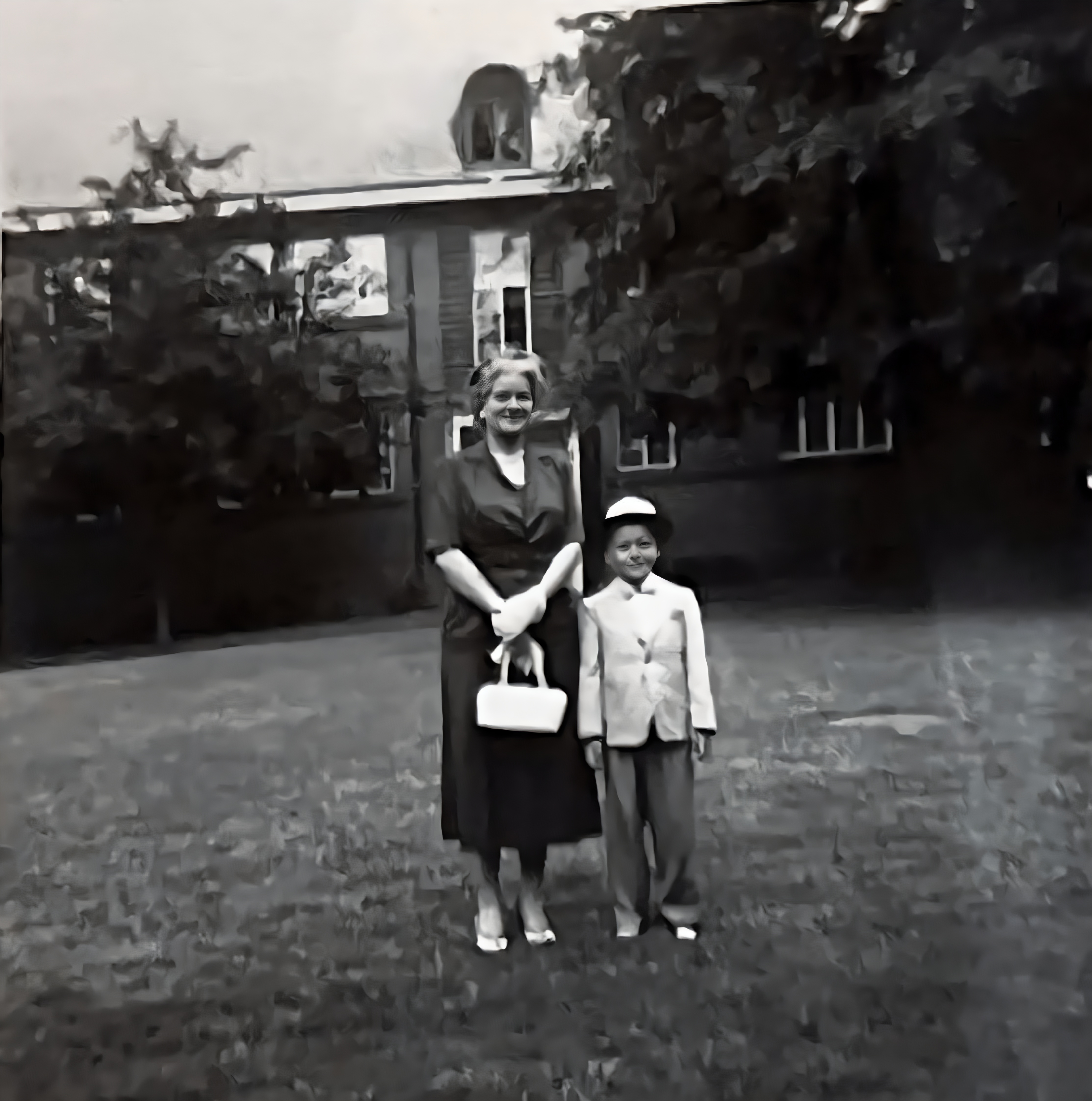 First day of school with my mother. Kinston, North Carolina 1953.