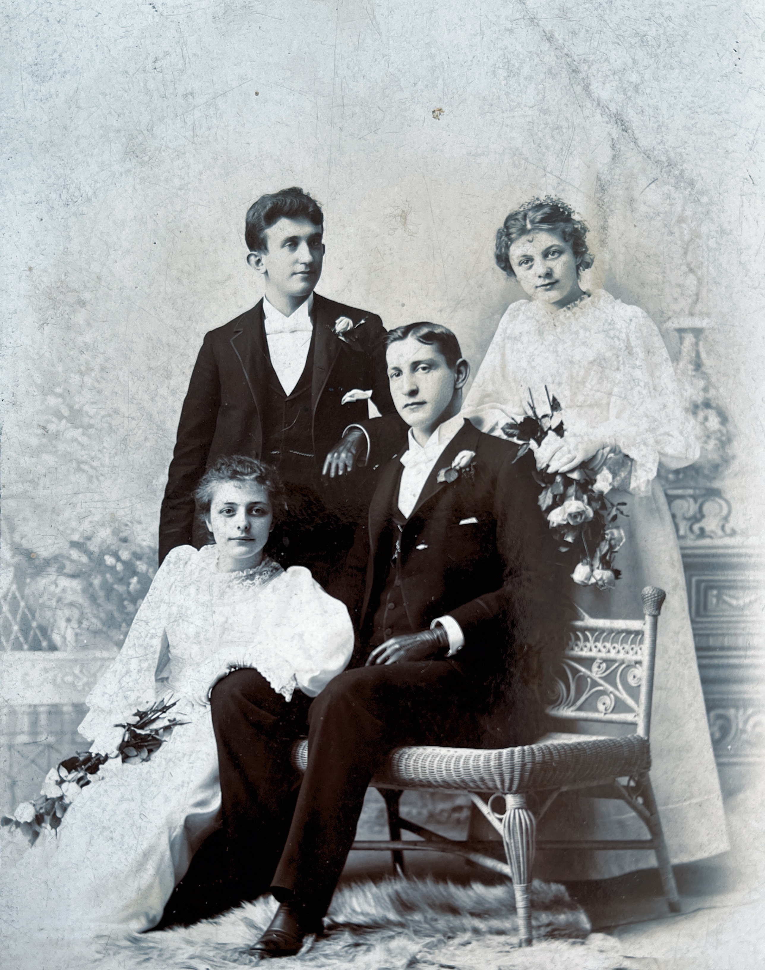 Julia and William Lanz wedding 1894, Butler, PA