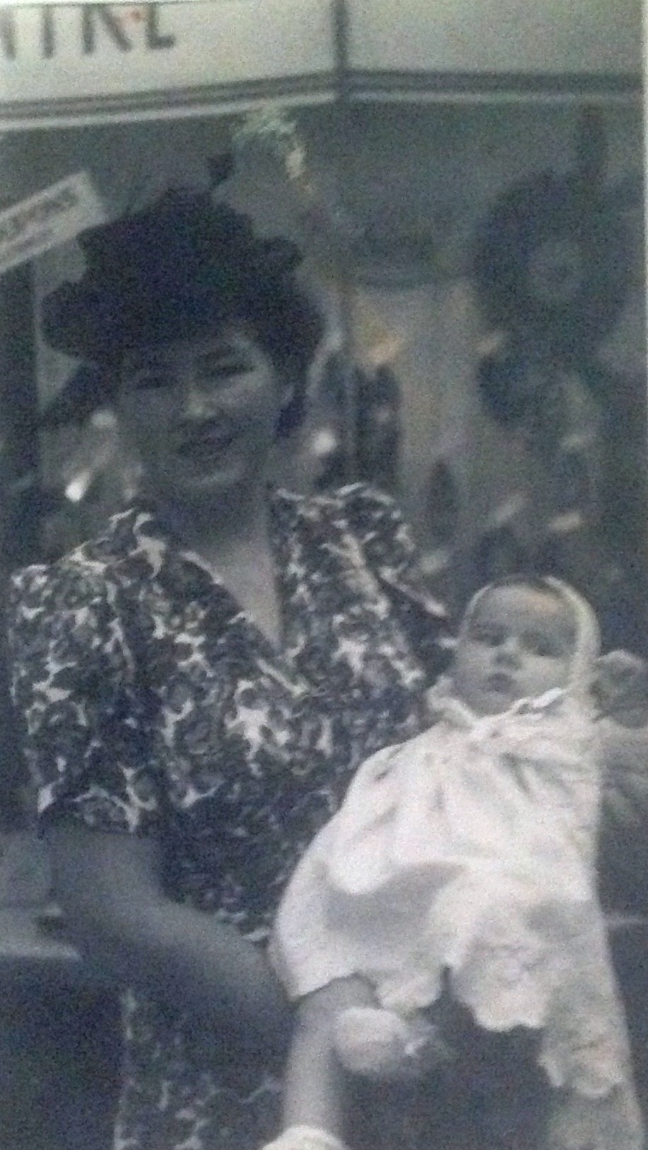 My mum holding me. Probably taken by a street photographer. I was born in July 1945 so probably dated 45 or 46.