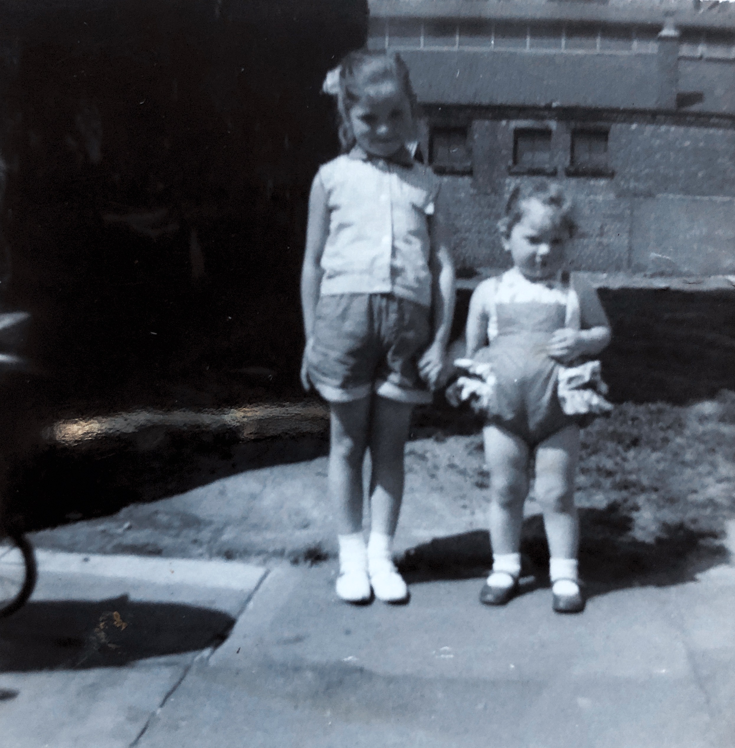 Lesley and Allison Chappell  5 Kings St Ardwick Green 1963