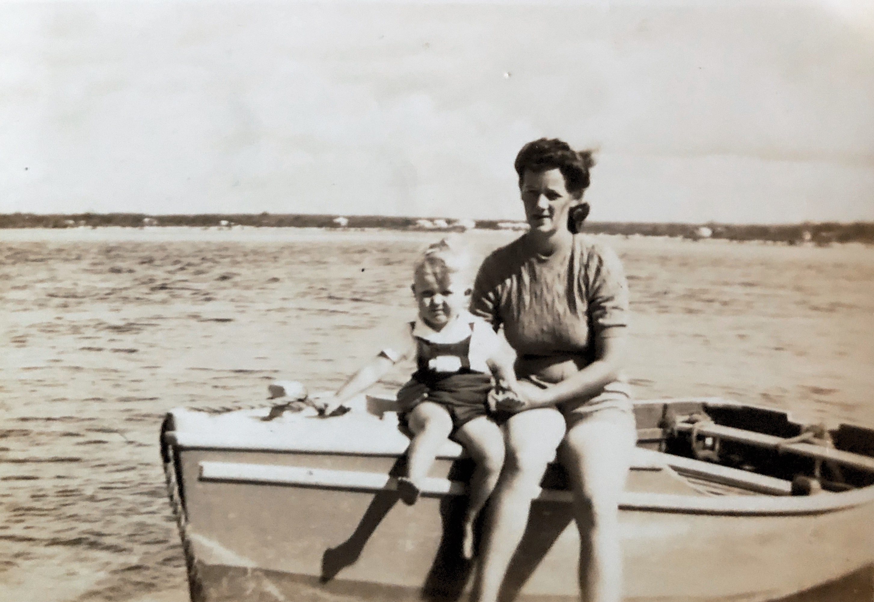 My husband Ray with his mother, Maisie 1946