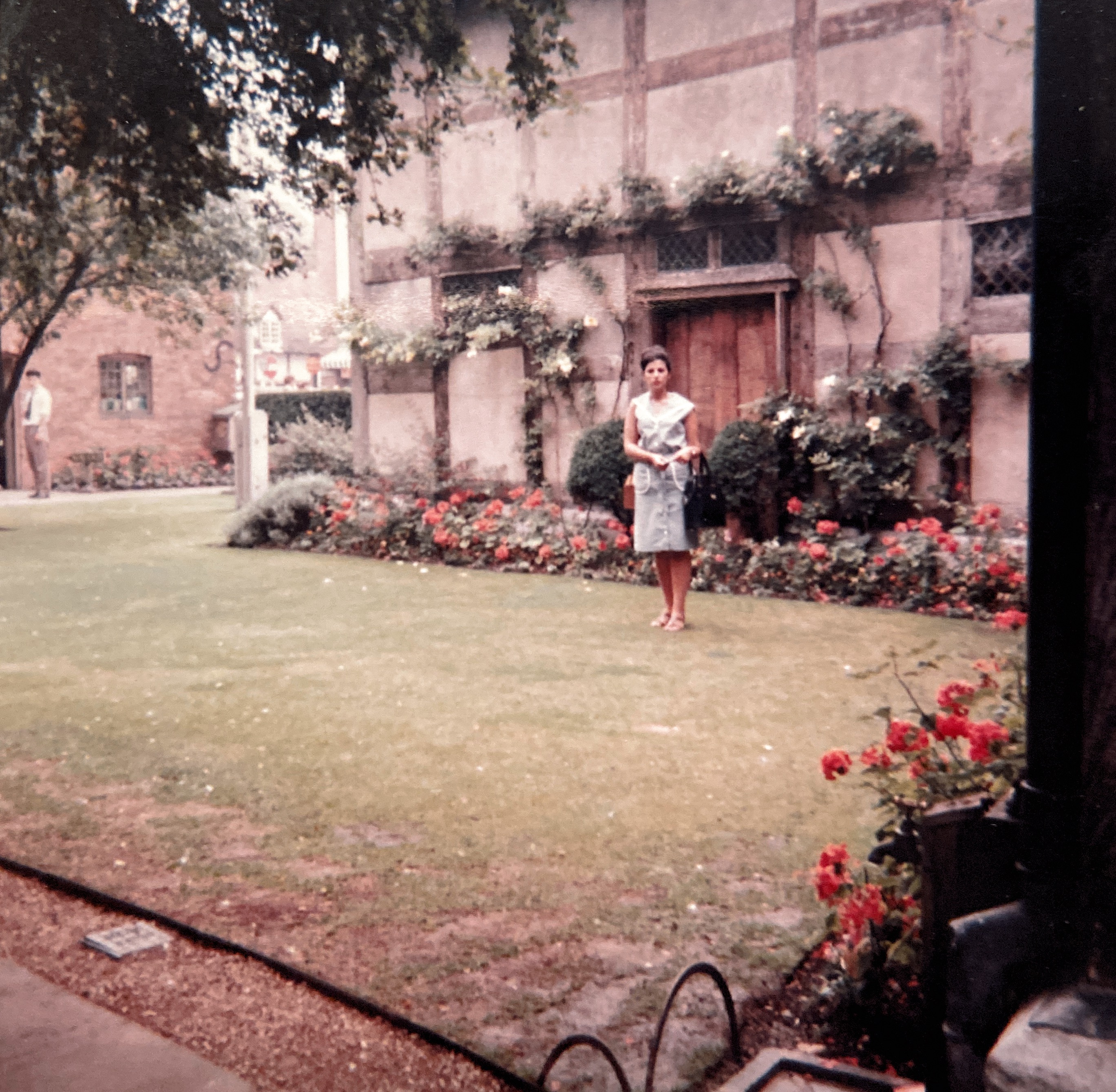 Gram in front of Shakespeare’s home. 1964