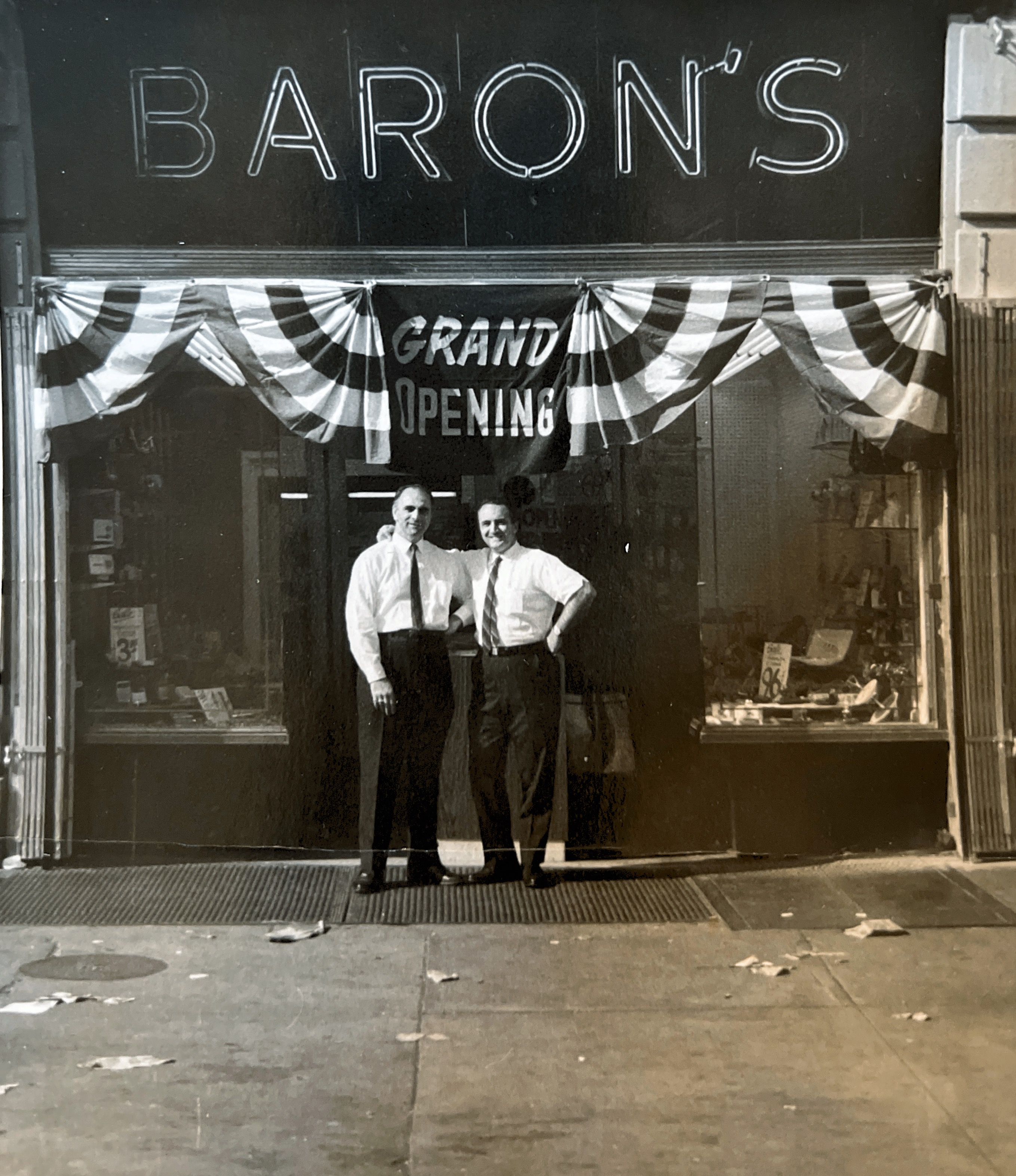 Mark A Gindi and his brother Irving opening their new store in the Bronx November 1964