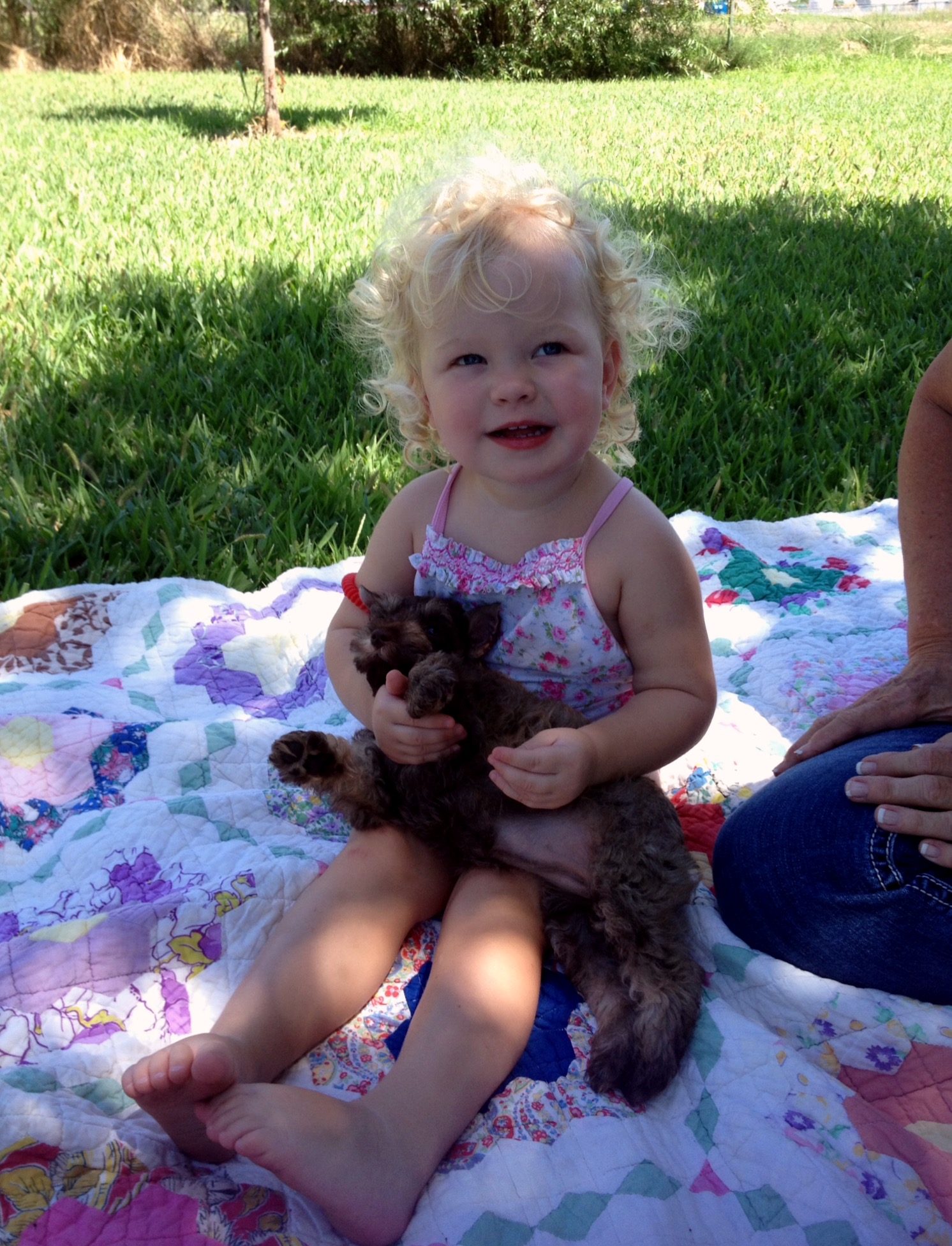 Sophia Spillman 2015 with one of LuLu's puppies
