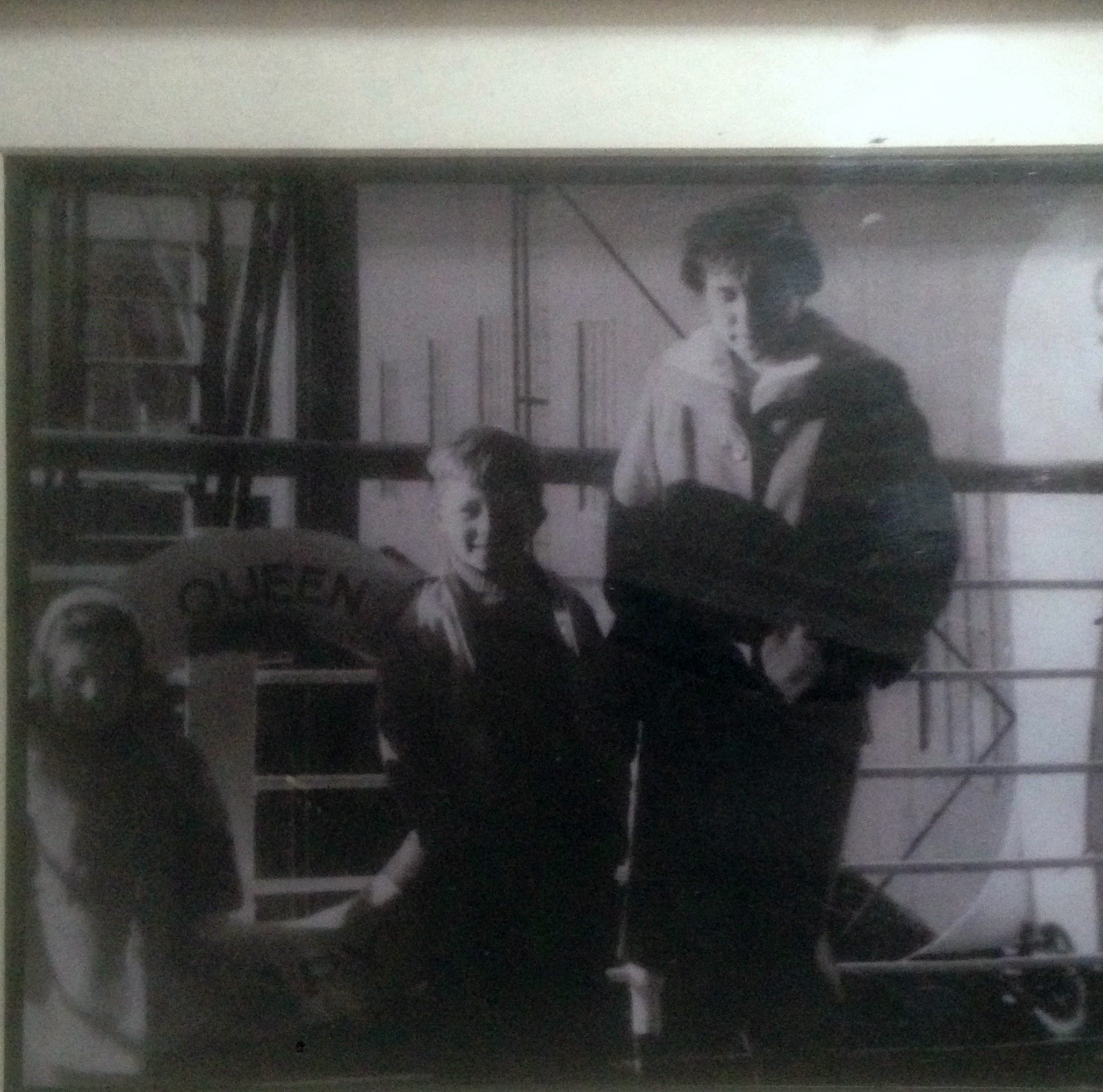 My mum , brother and me on the Queen Mary 1961