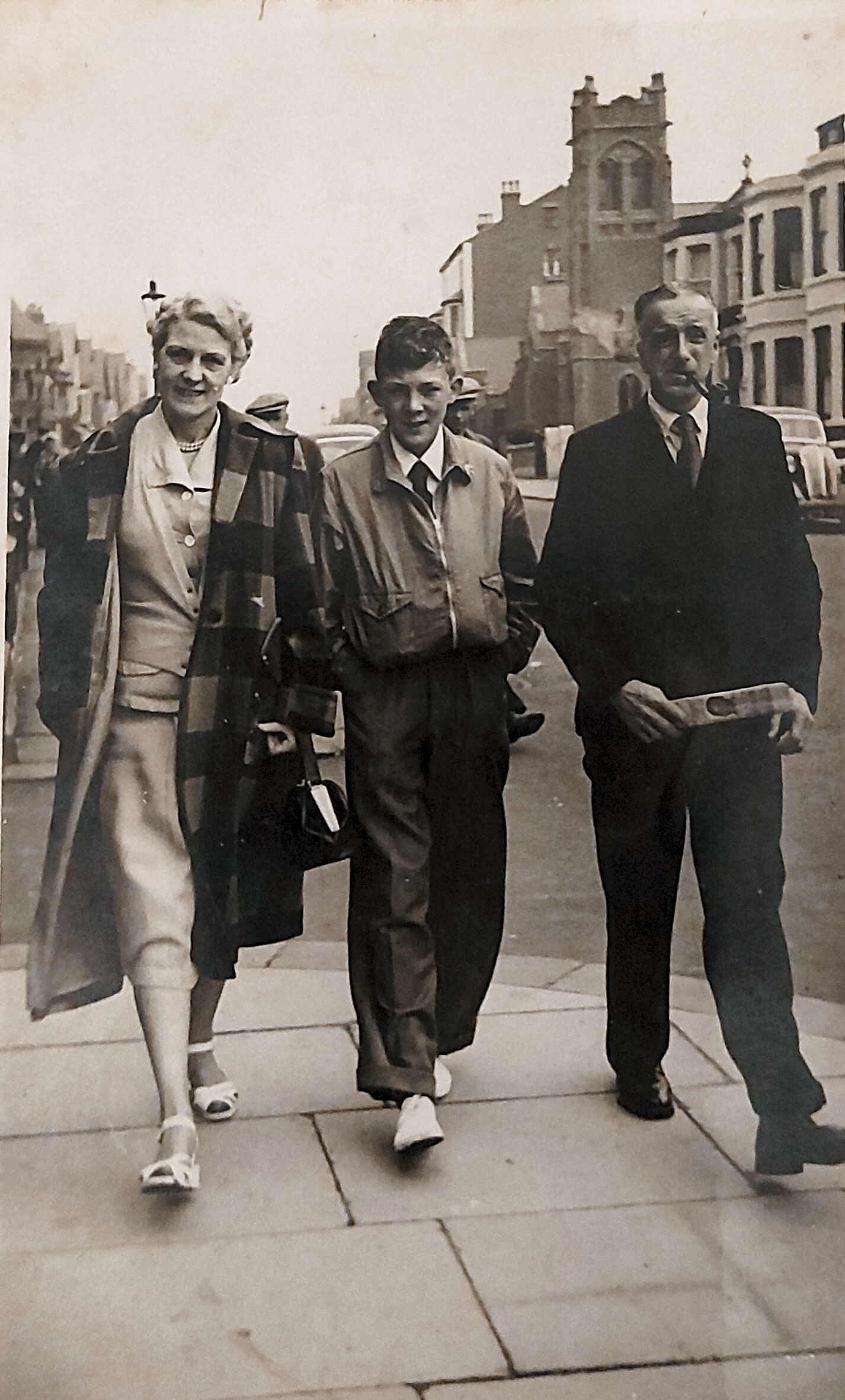 Grandma Shaw, Dad, Grandad Shaw
Approx 1948, Blackpool.