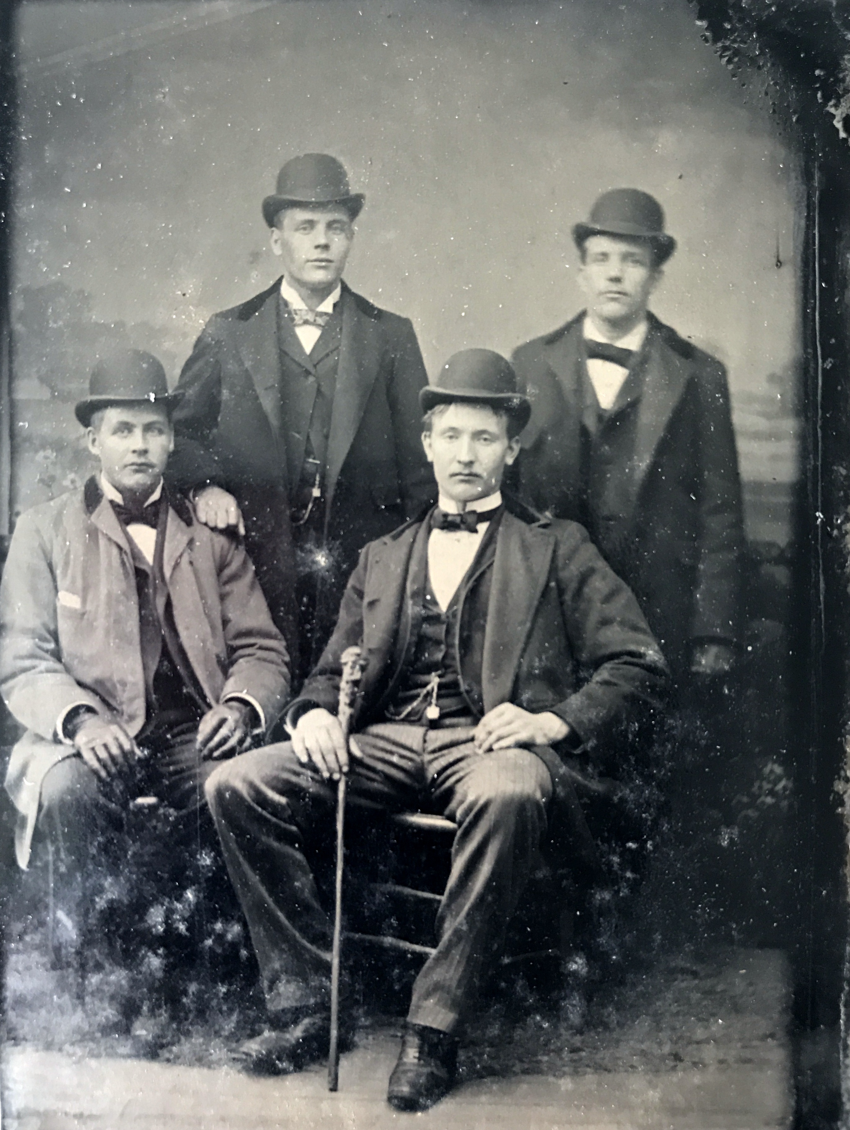 Two brothers with two friends in Plainfield, NJ 1893