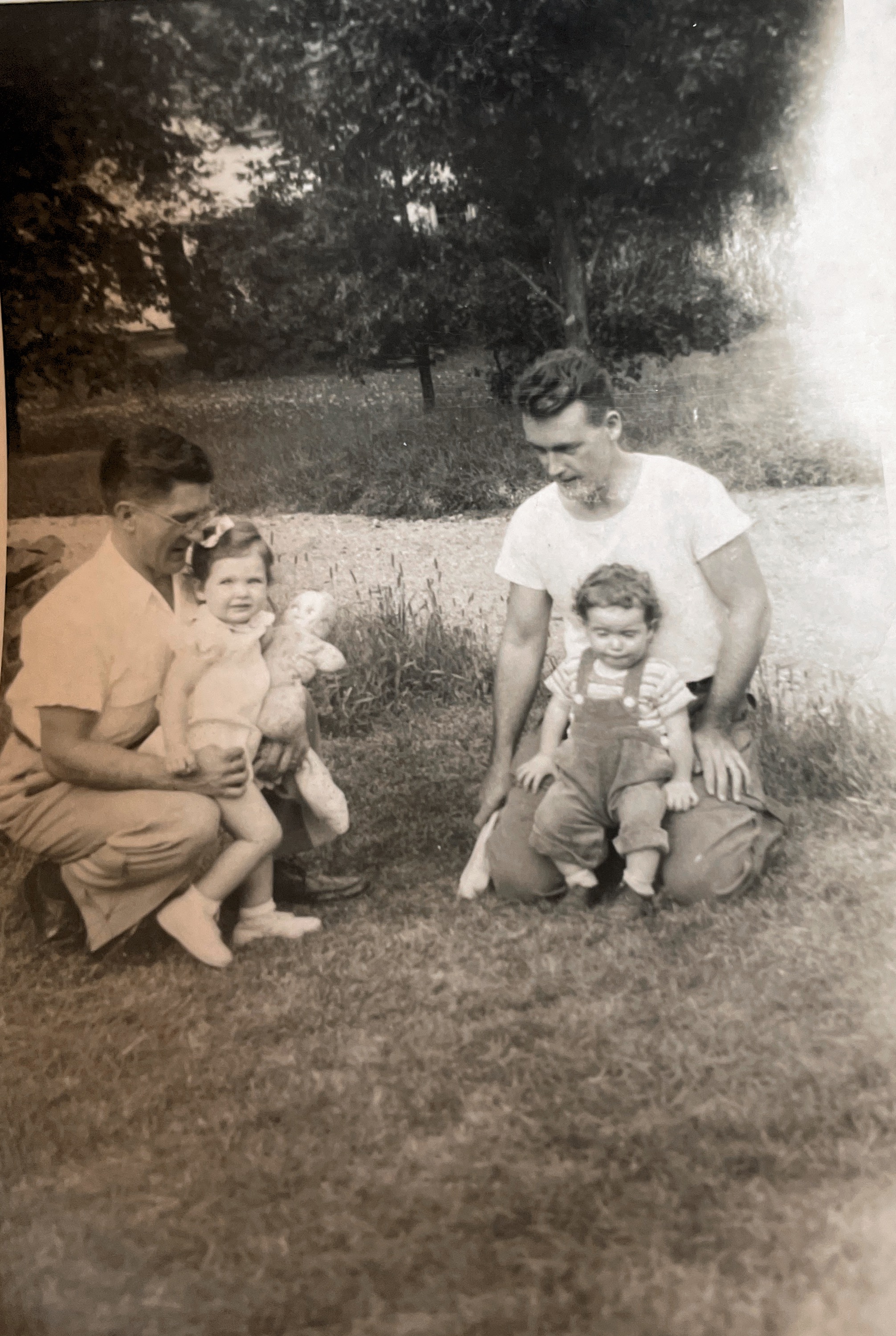 (L) -(R) Joe Birch with Marianne, John (Harry) Flynn with Judy. Circa 1948-49