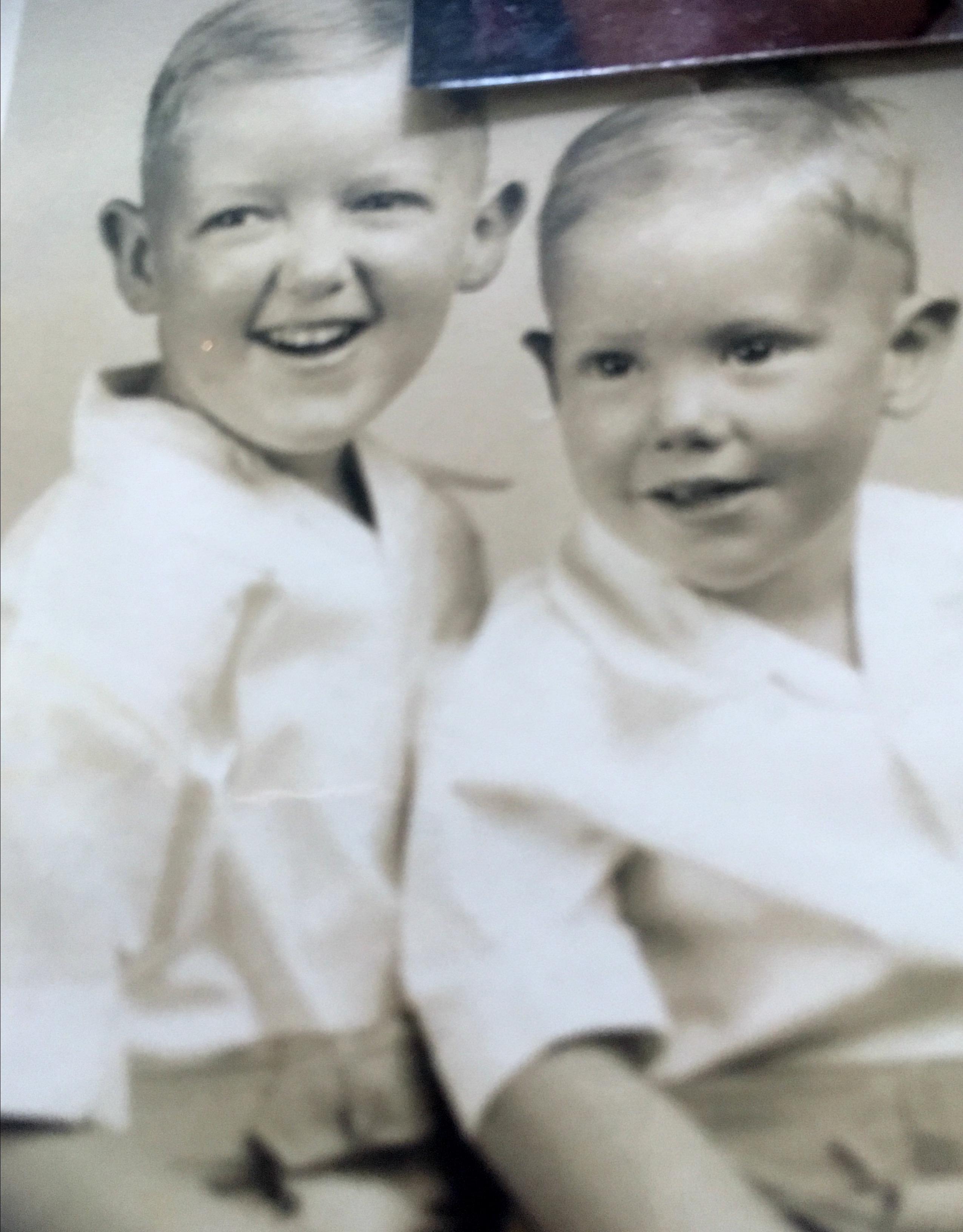 Bill and Howie, ages 6 and 3 in Utica, NY @ 1950?