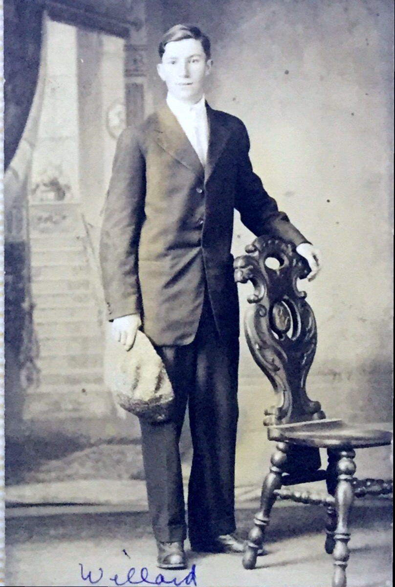 My great uncle Willard Britton when he was a young man pre 1900. Willard was in WW1.