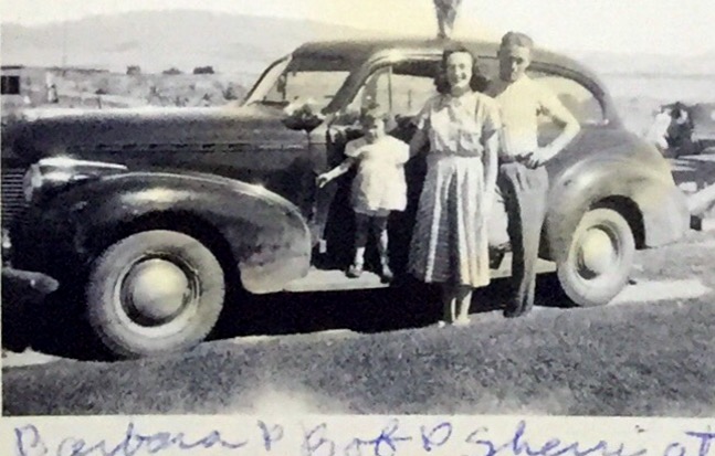 Barbra and Bob and Sheri Crawford
About 1947 at the Grigsby ranch