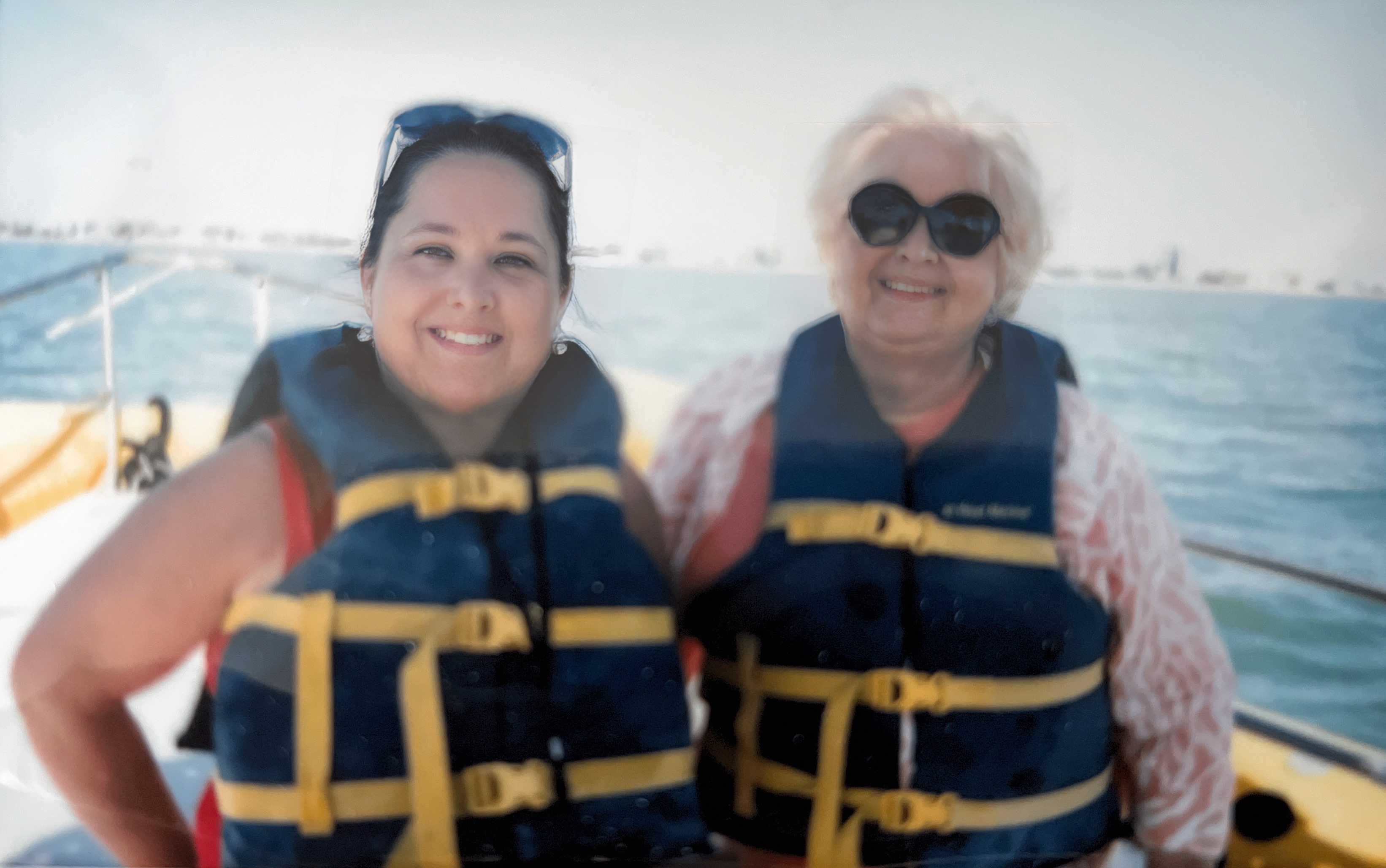 Laurie with mom. Moms para sailing for the first time at 79 years old!  2016