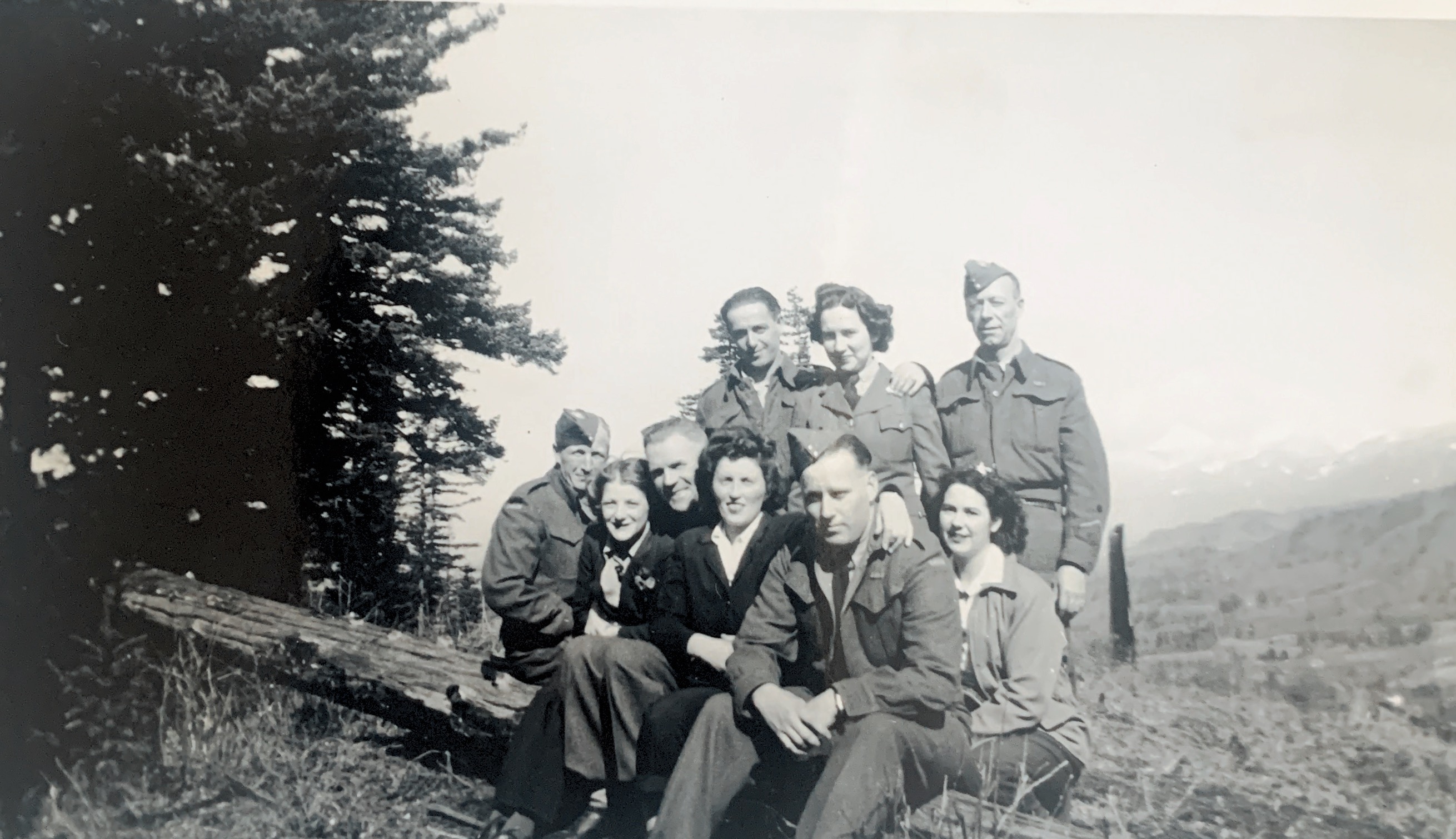 June 1945 Gang up on PJ Hill. “Butch” Stewart was killed on a jeep accident later.