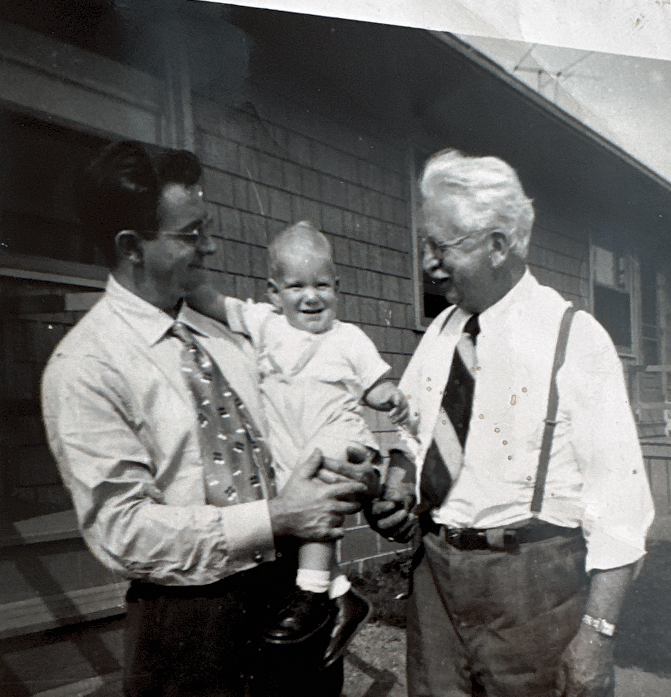 Baby Wendy Blazek with her Dad John Blazek - 1949