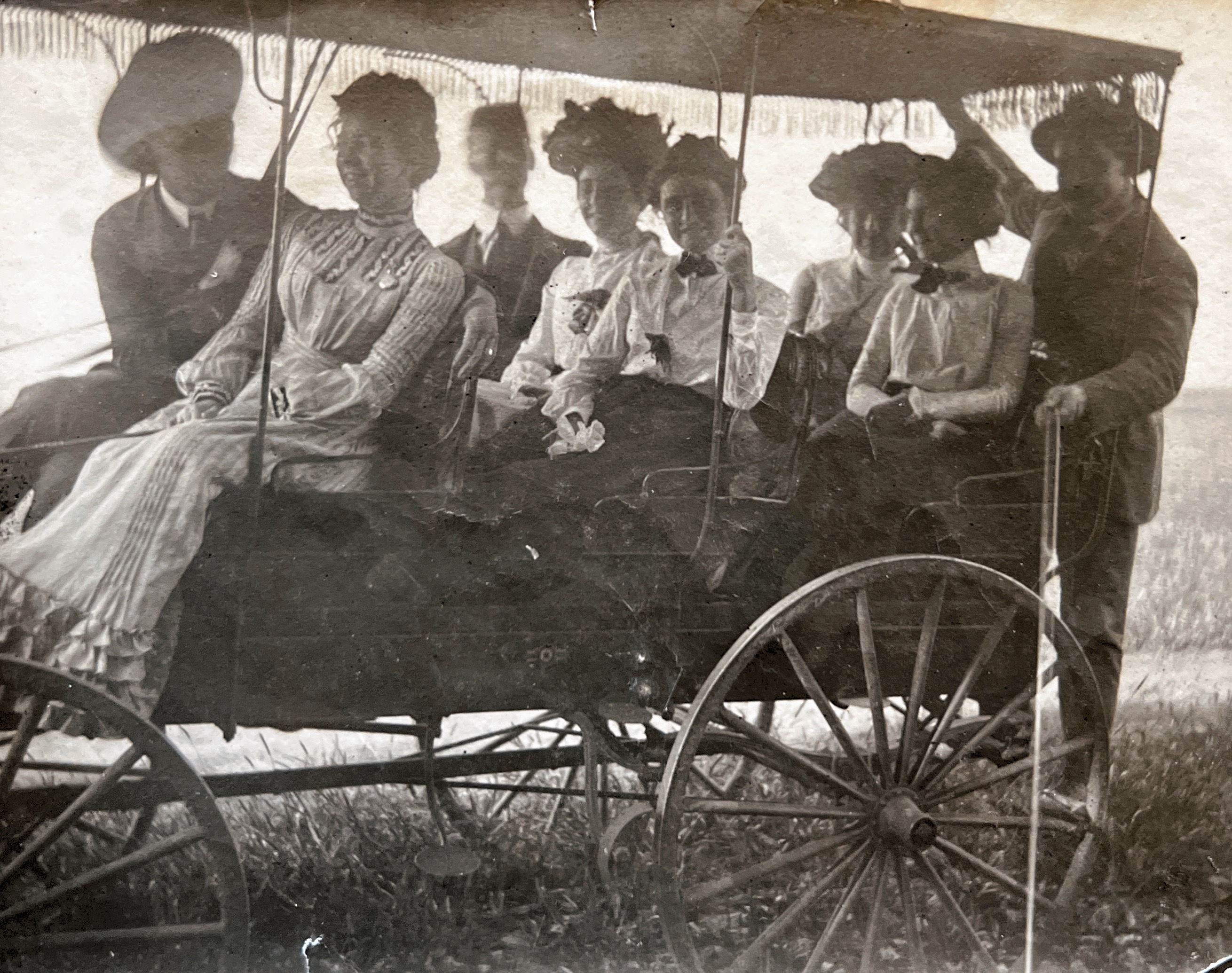 Horse and buggy ride with friends.  Hooper, Nebraska 1902.