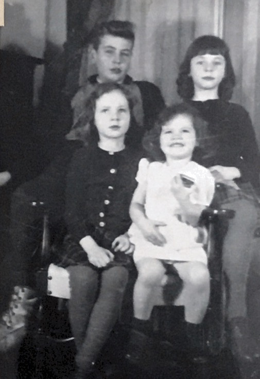 My brother & sisters 1946 in Saskatoon, Saskatchewan. I’m the youngest.