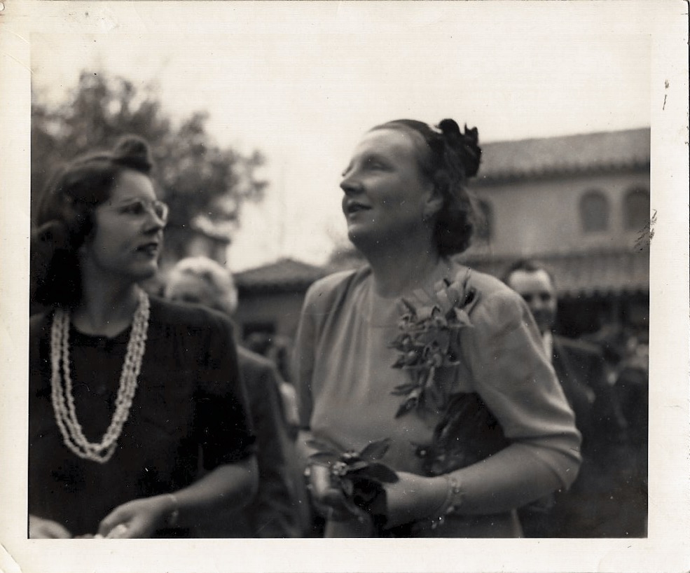 'Beverly at Stanford with Princess Juliana of the Netherlands', circa 1944