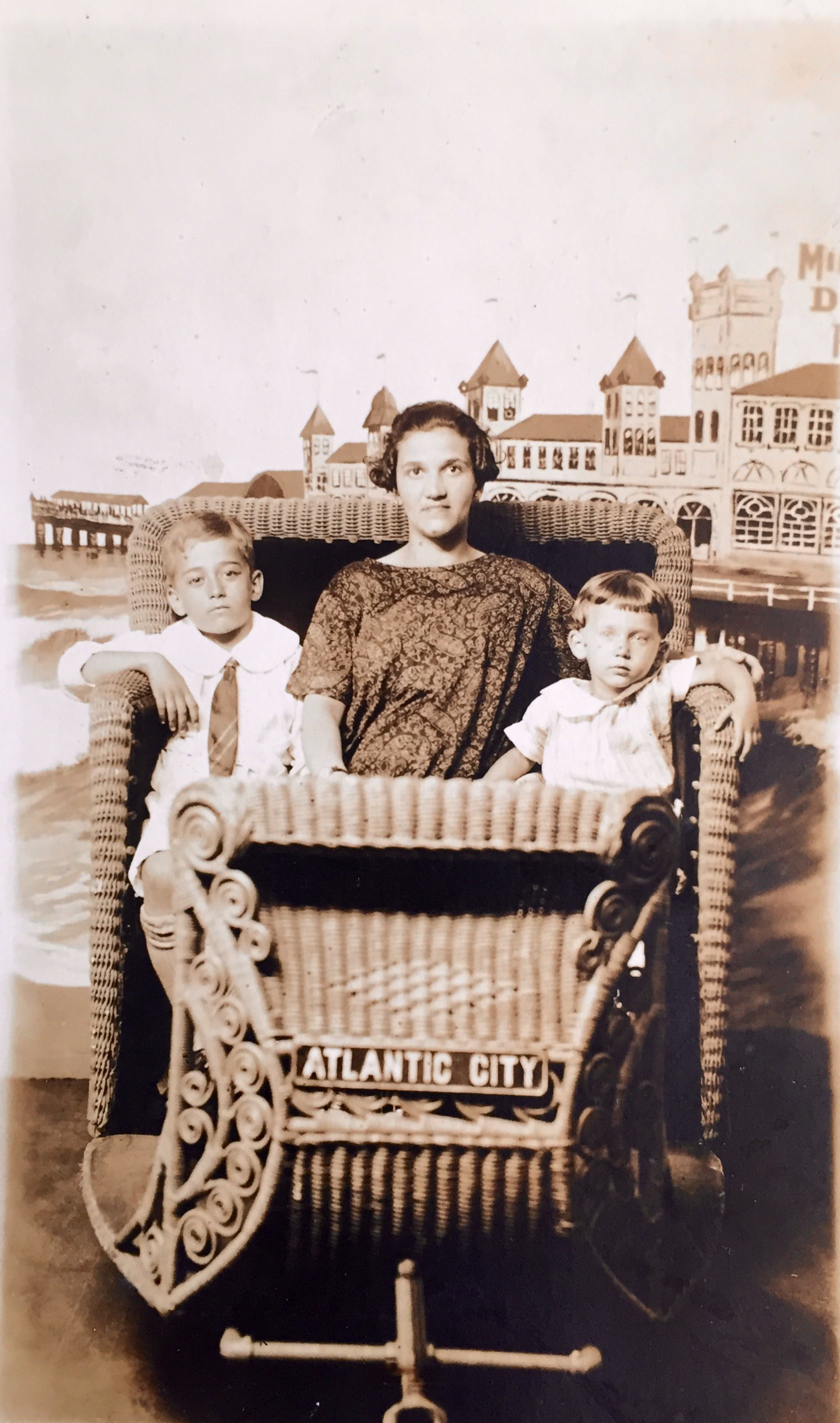 My great grandmother with my grandmother and great uncle in Atlantic City in the early 1920s