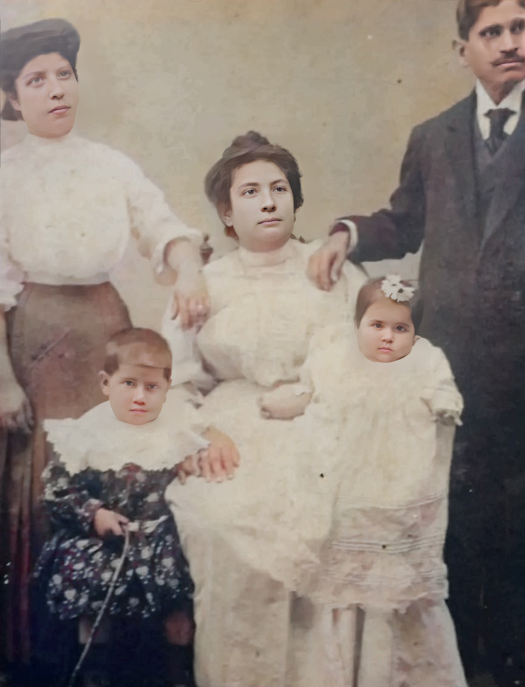 This is photi from begining of 1920 of a grandmother of one of my friends qith her parents in Mexico