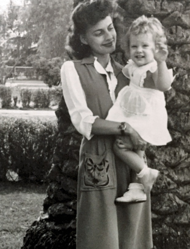 Mom and me in 1946