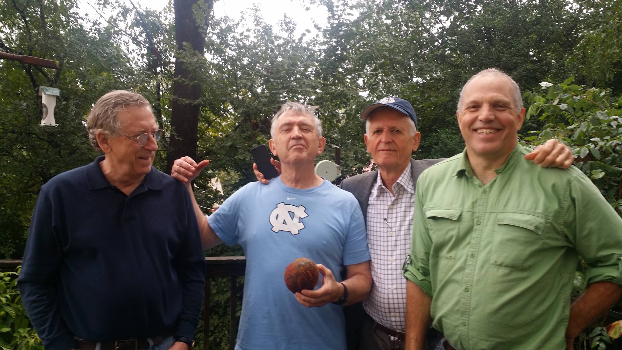 Jack Bailey, Stephen Hoyt, Scott Ward, and Mark Handy at Mark's retirement party in October 2015
