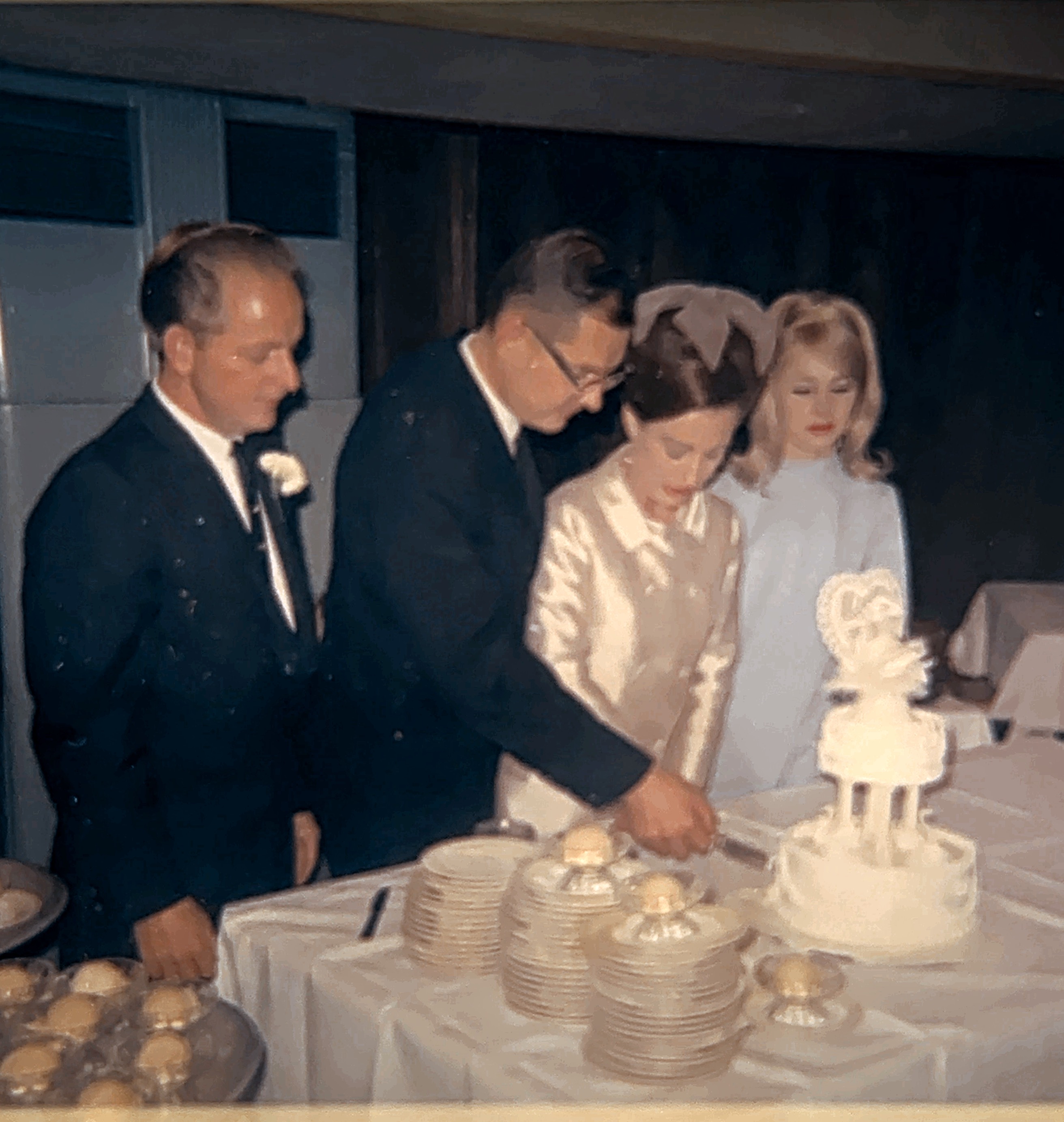 Ray Taubitz Wedding to Lois. Bernie Taubitz standing up as best man. Photo taken 1966.