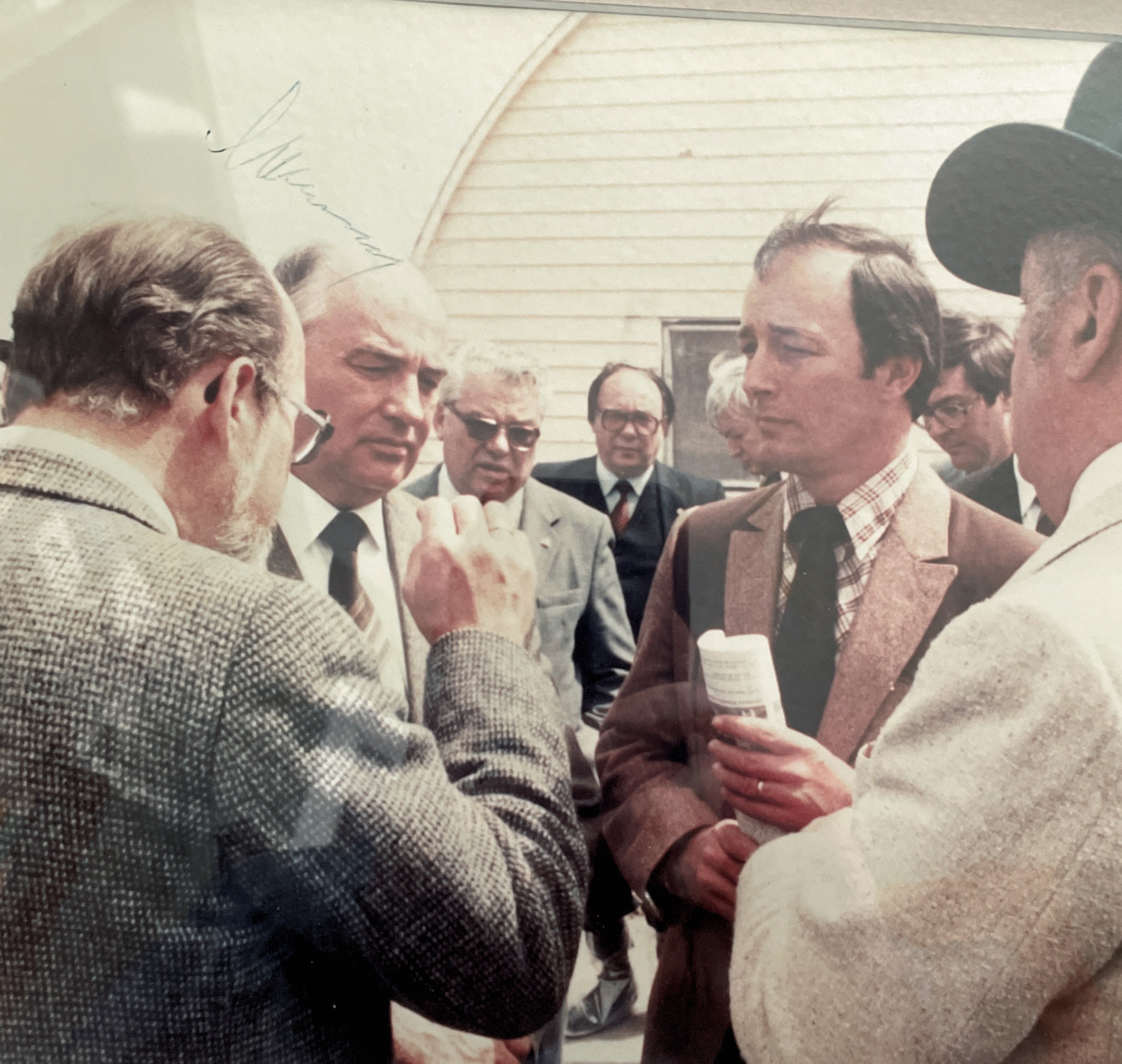 Gorbachev and Yakovlev 1983 visit to Western Breeders signed by Gorbachev