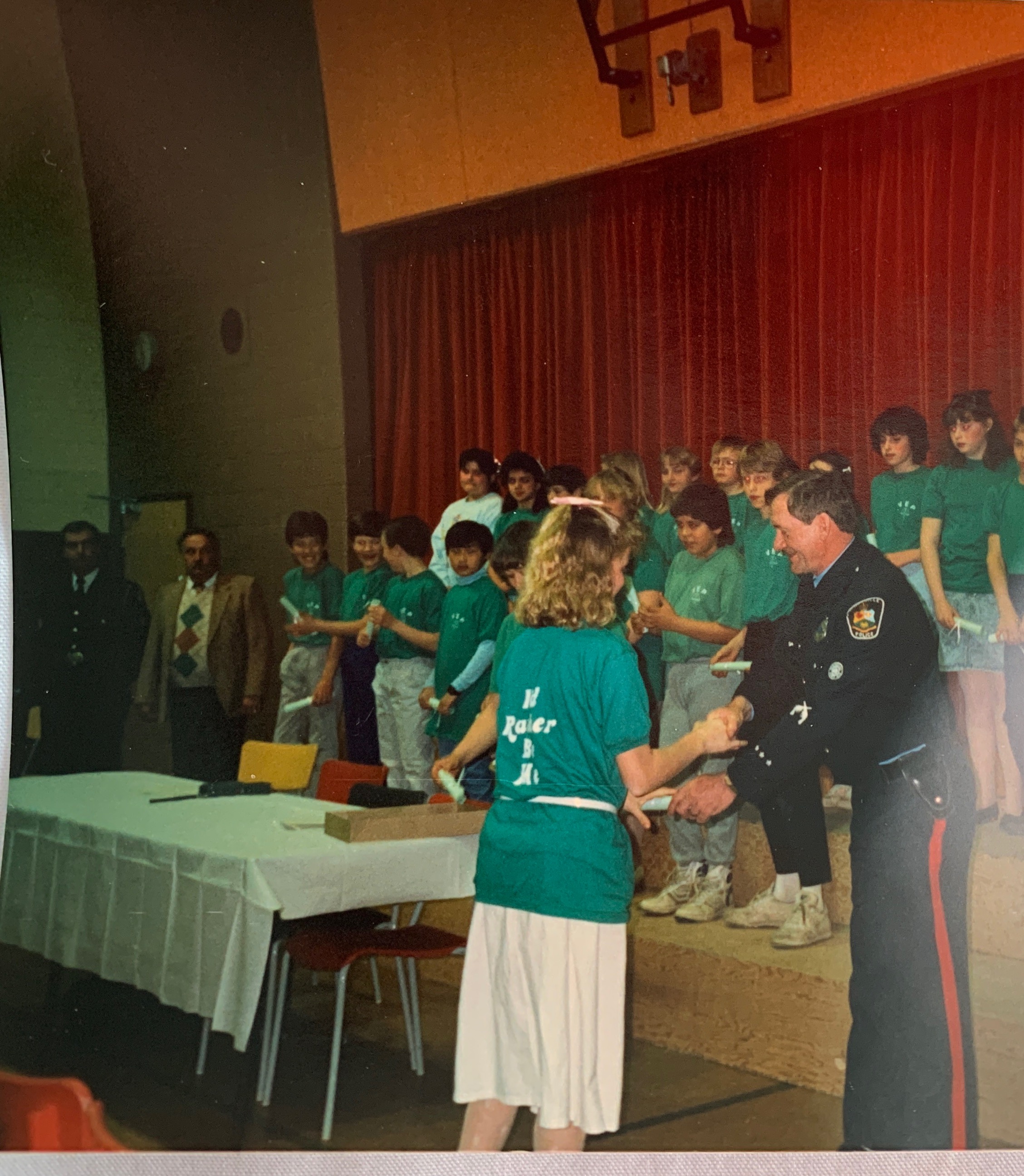 VEP Grad, with Constable Baker, April 1988