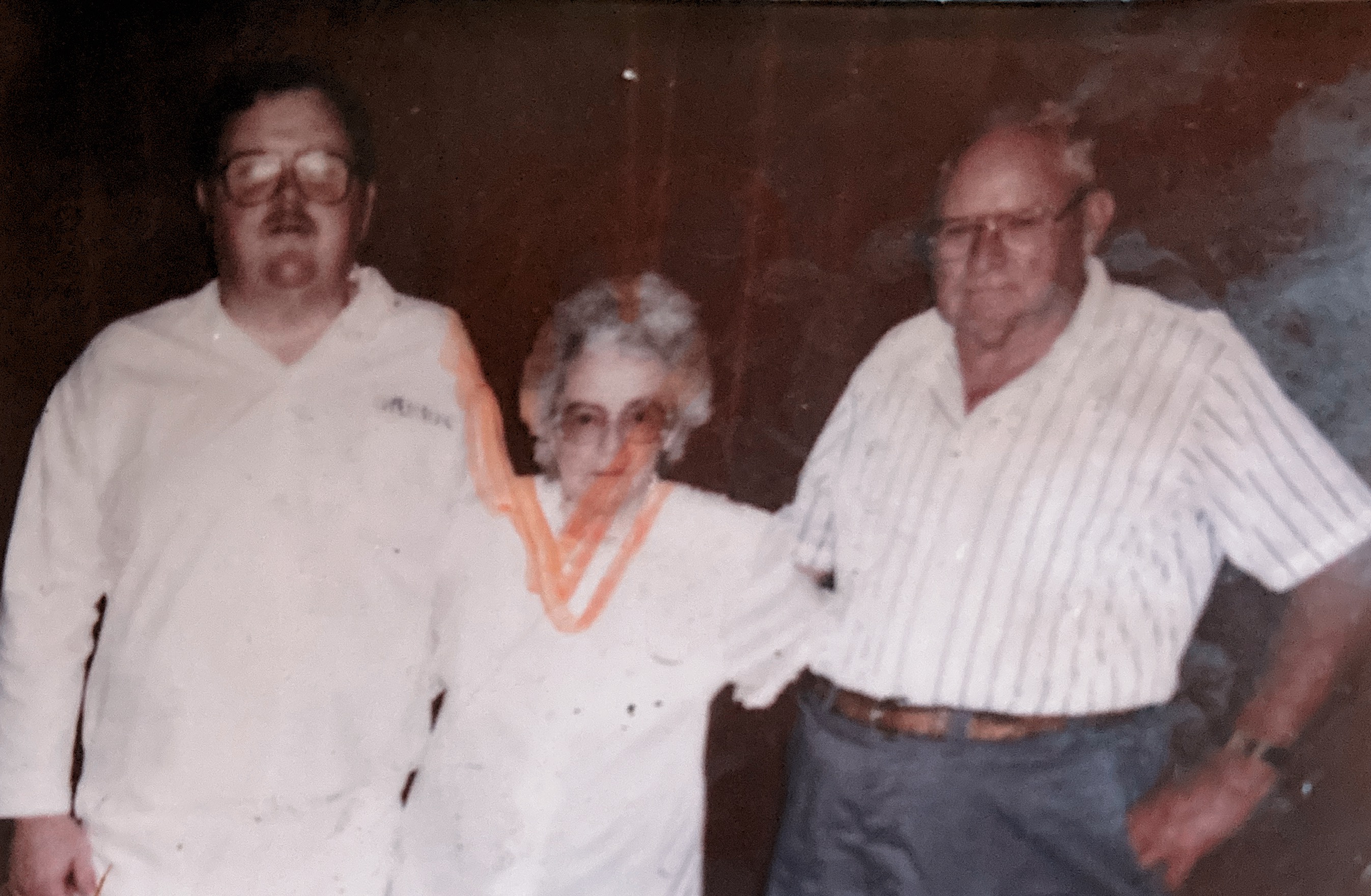Left to right dad Jimmie Overton granny alma Overton grandpa Herman Overton 3 generations takin when dad was in prison 1994